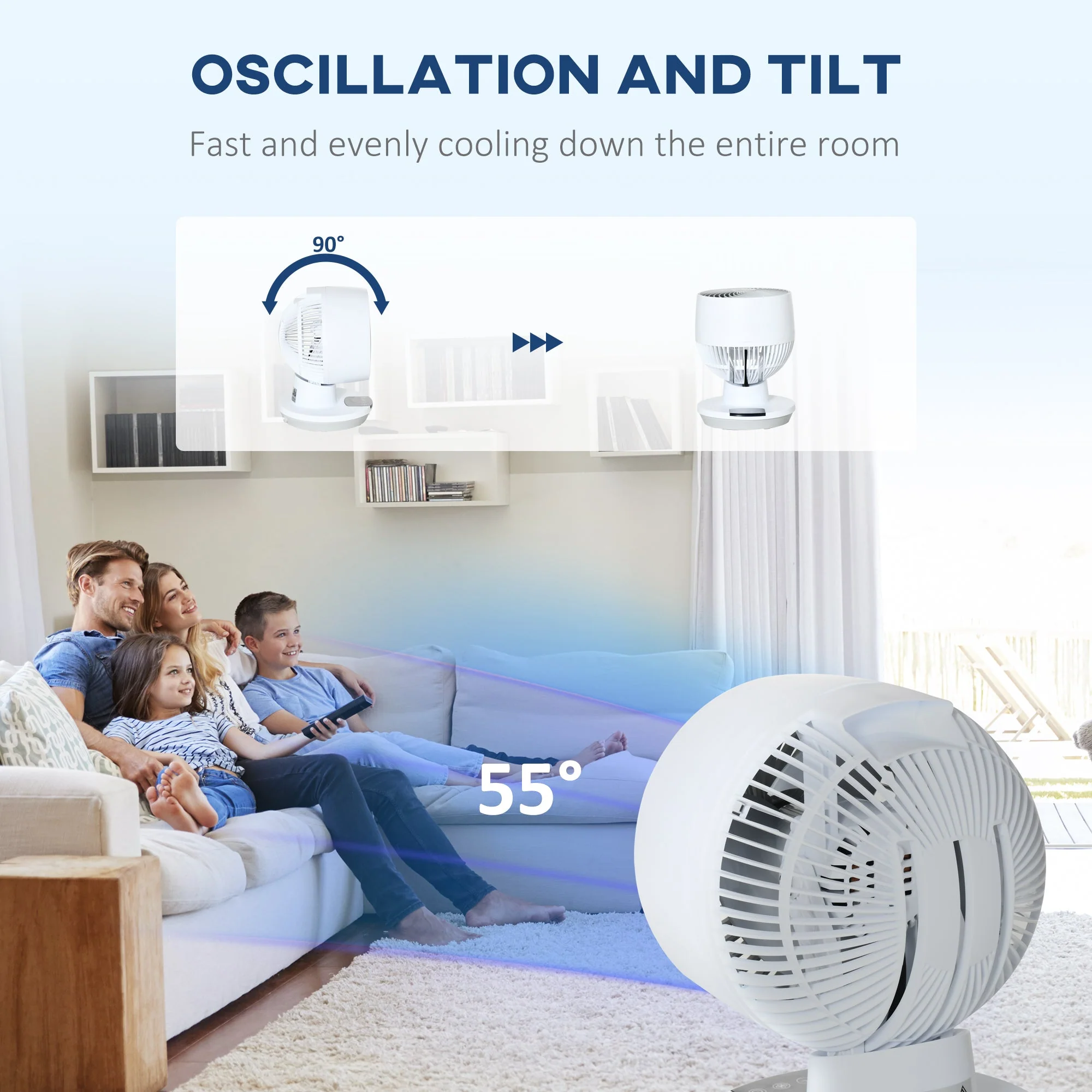 28cm Electric Table Desk Fan with 3 Speed - Image 5
