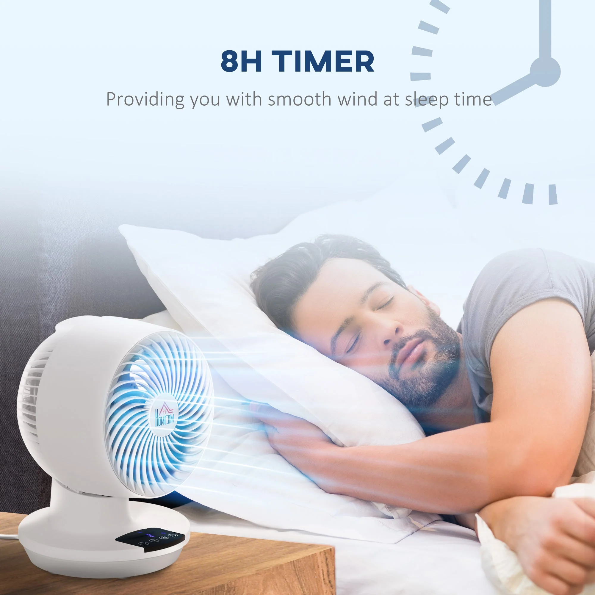 28cm Electric Table Desk Fan with 3 Speed - Image 6