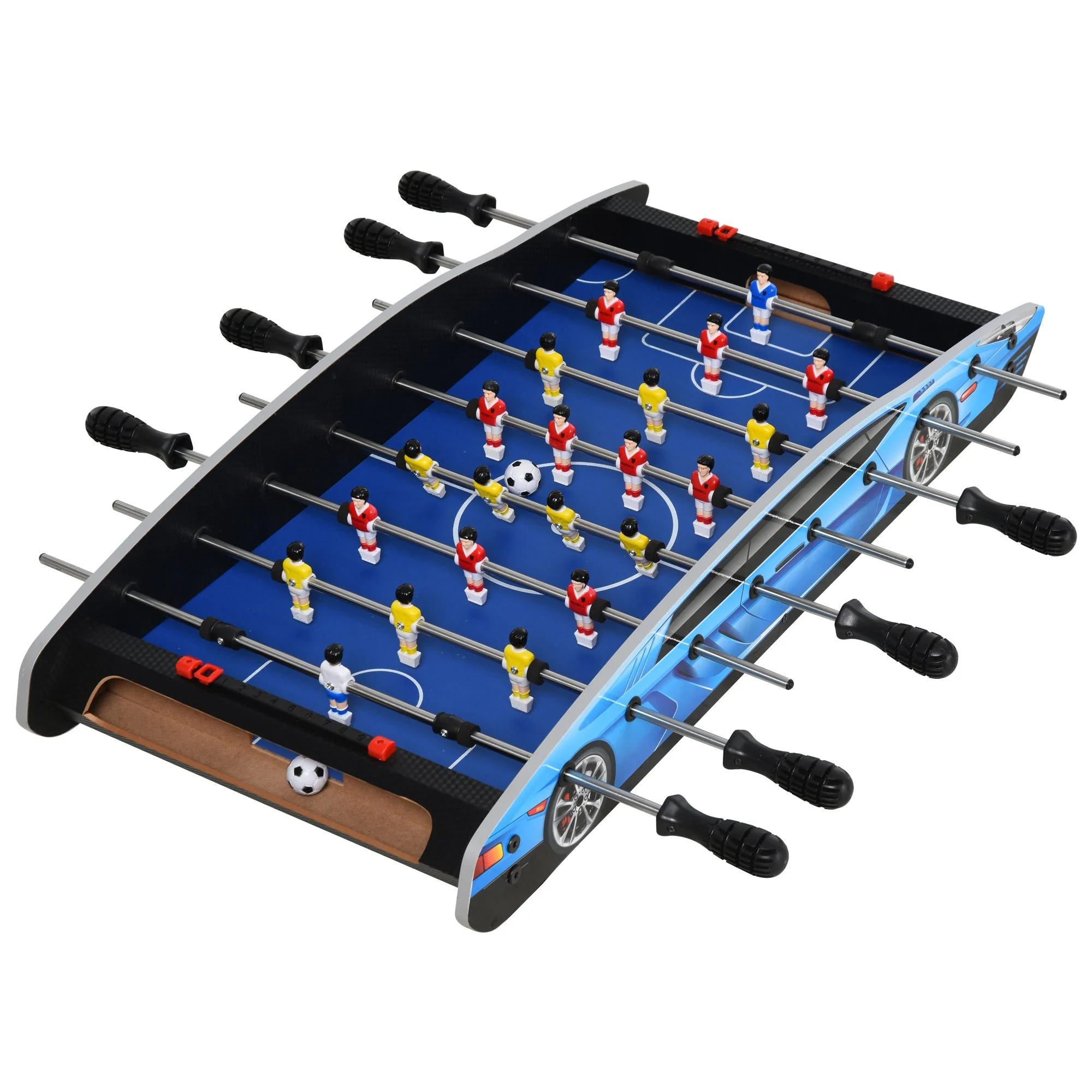 2ft Indoor Medium-density fibreboard Football Table-Top Blue - Image 2