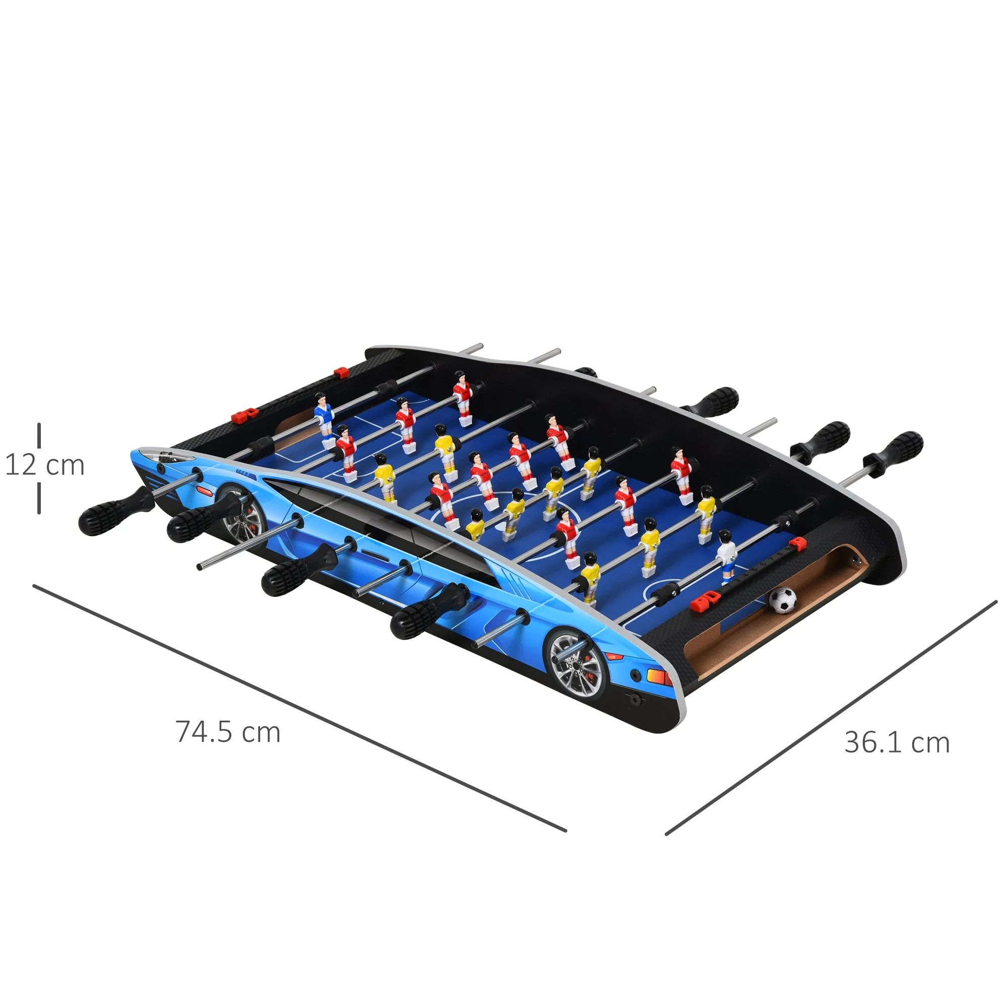 2ft Indoor Medium-density fibreboard Football Table-Top Blue - Image 3