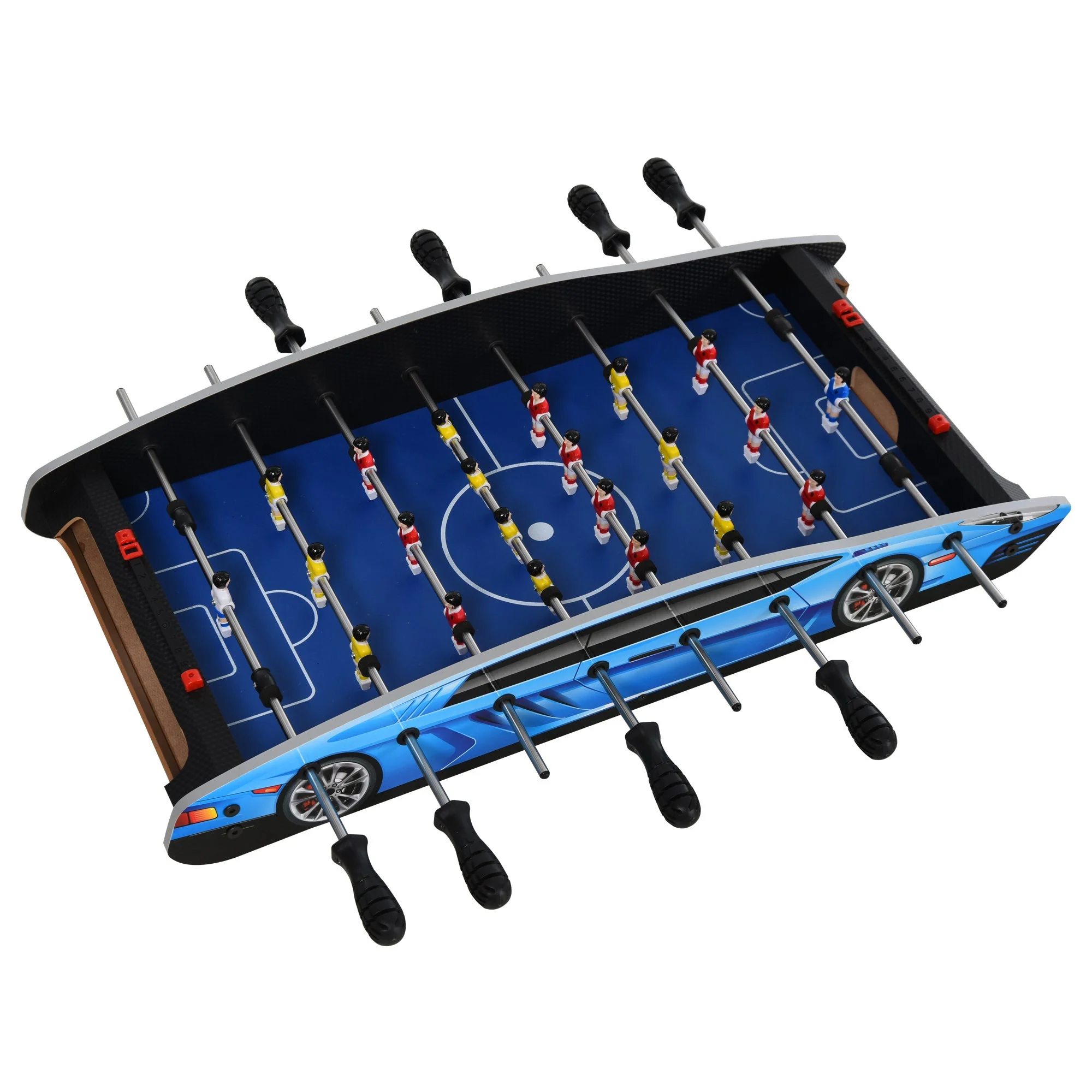 2ft Indoor Medium-density fibreboard Football Table-Top Blue - Image 9