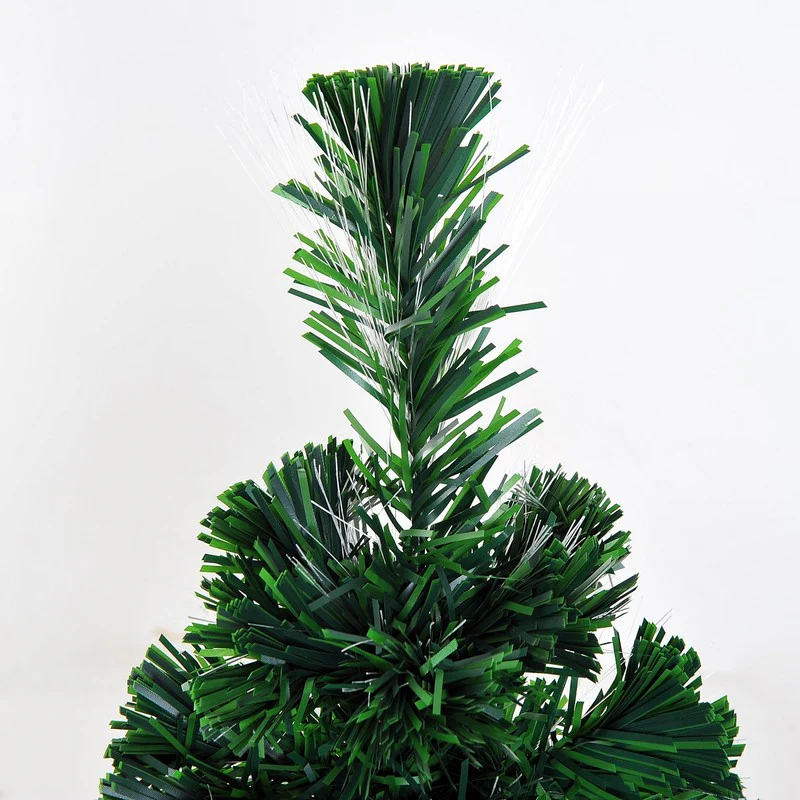 2FT Small Pre-Lit Fiber Optic Christmas Tree Artificial Spruce Tree Green - Image 6