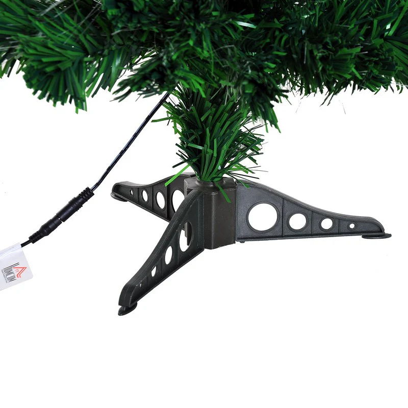 2FT Small Pre-Lit Fiber Optic Christmas Tree Artificial Spruce Tree Green - Image 7