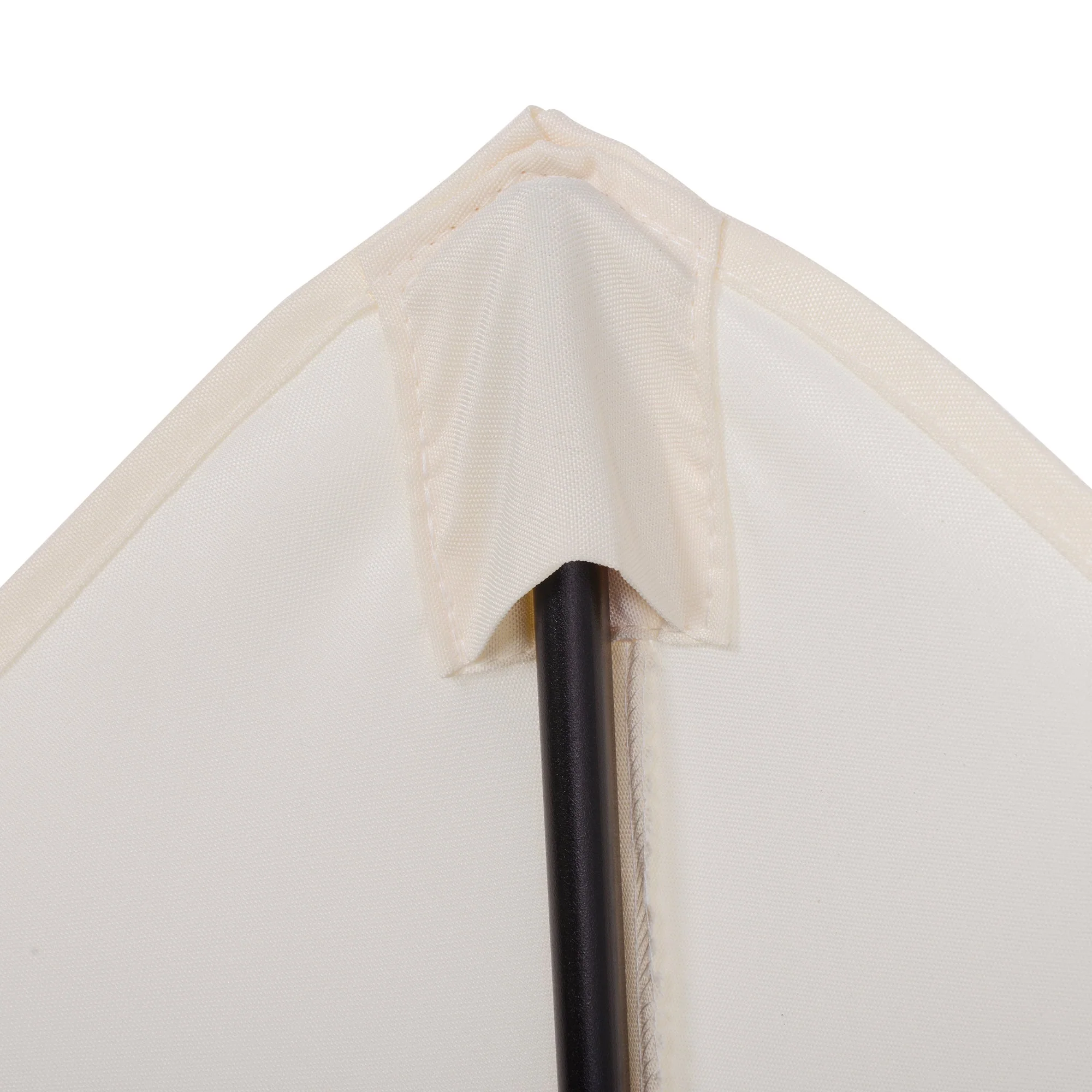 2m Aluminium Pole Garden Parasol - Cream White - Image 9