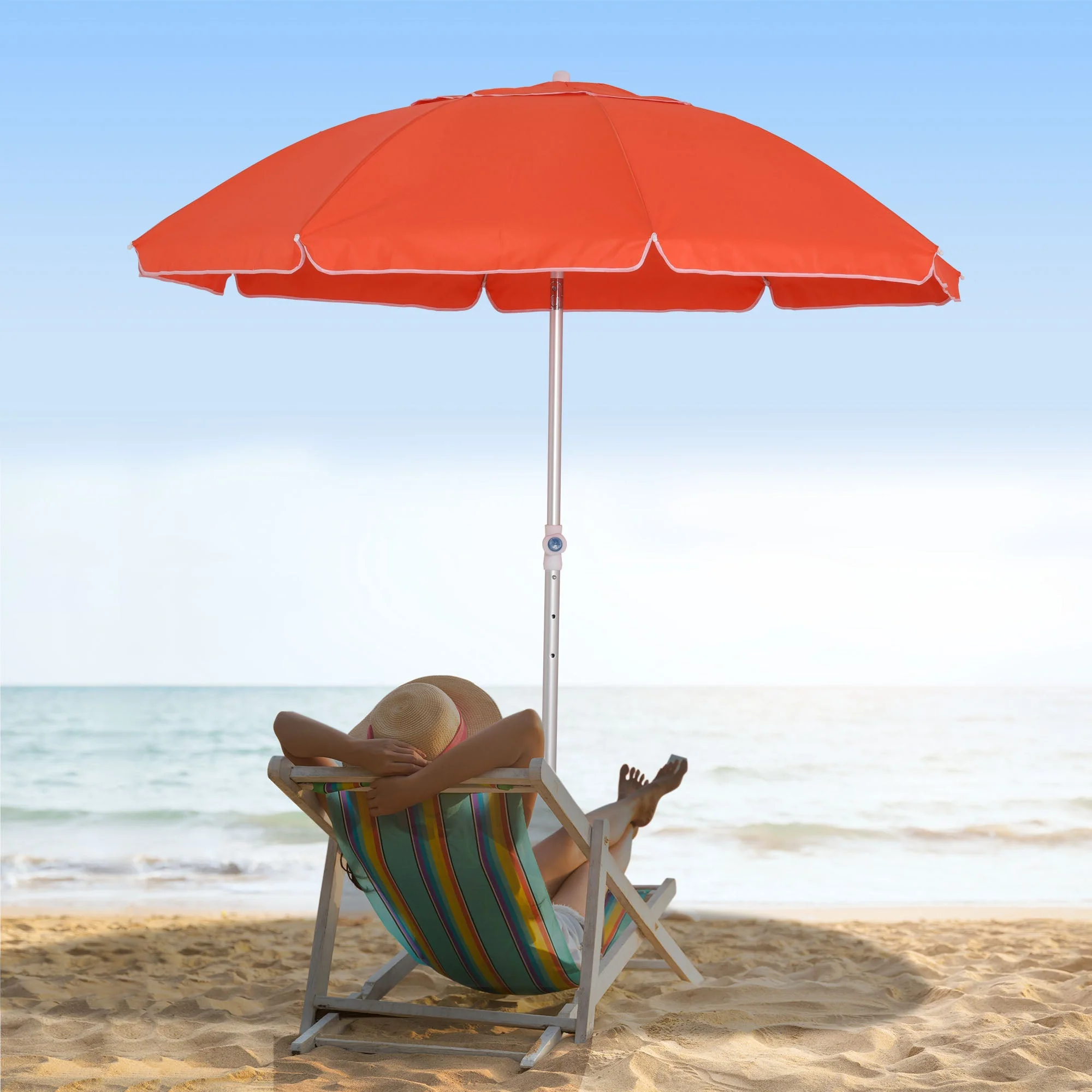 2m Arced Beach Umbrella - Image 2