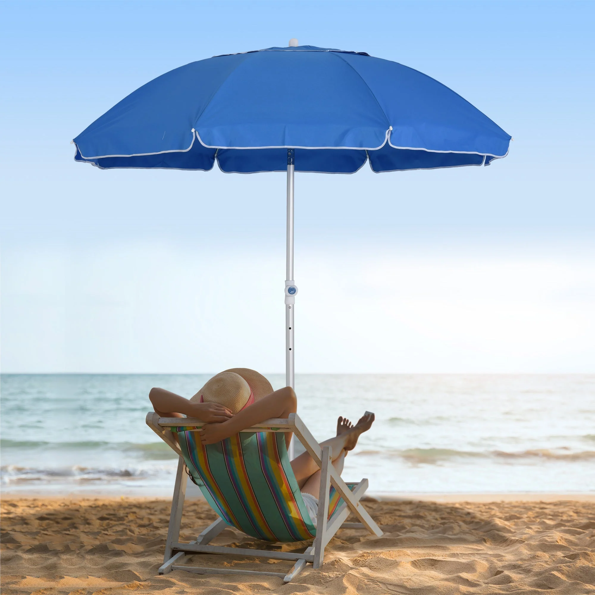 2m Arced Beach Umbrella - Image 2