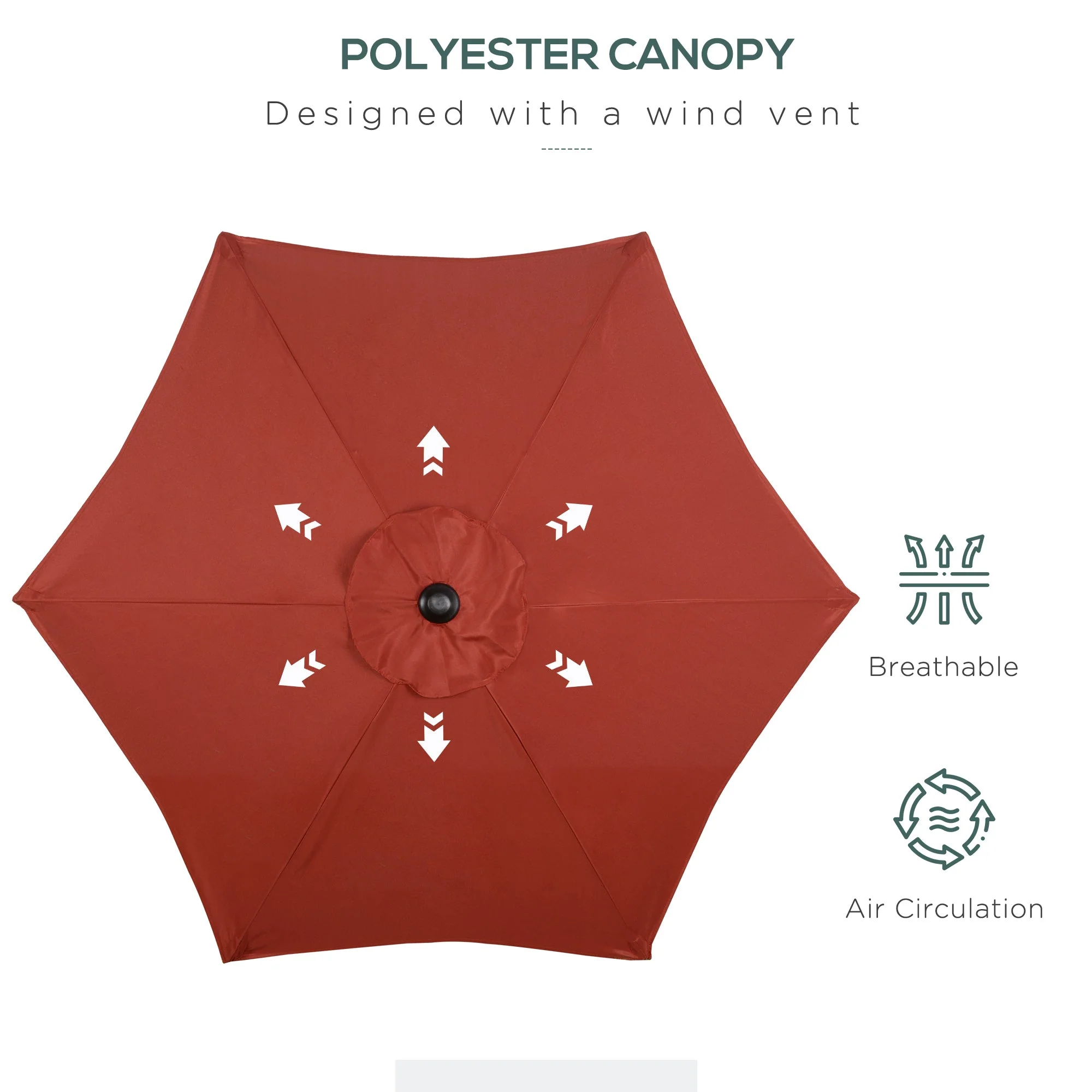 2m Patio Parasols Umbrellas - Image 6