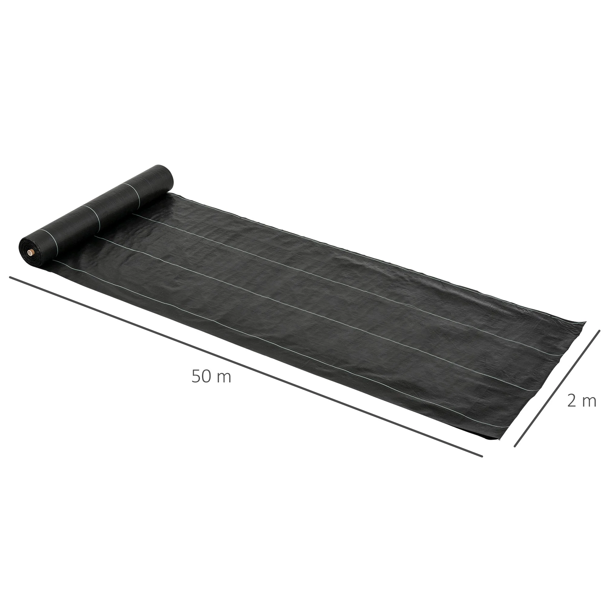 2x50m Gardener Premium Weed Barrier Landscape Fabric Durable & Heavy-Duty Weed Block Gardening Mat - Image 3