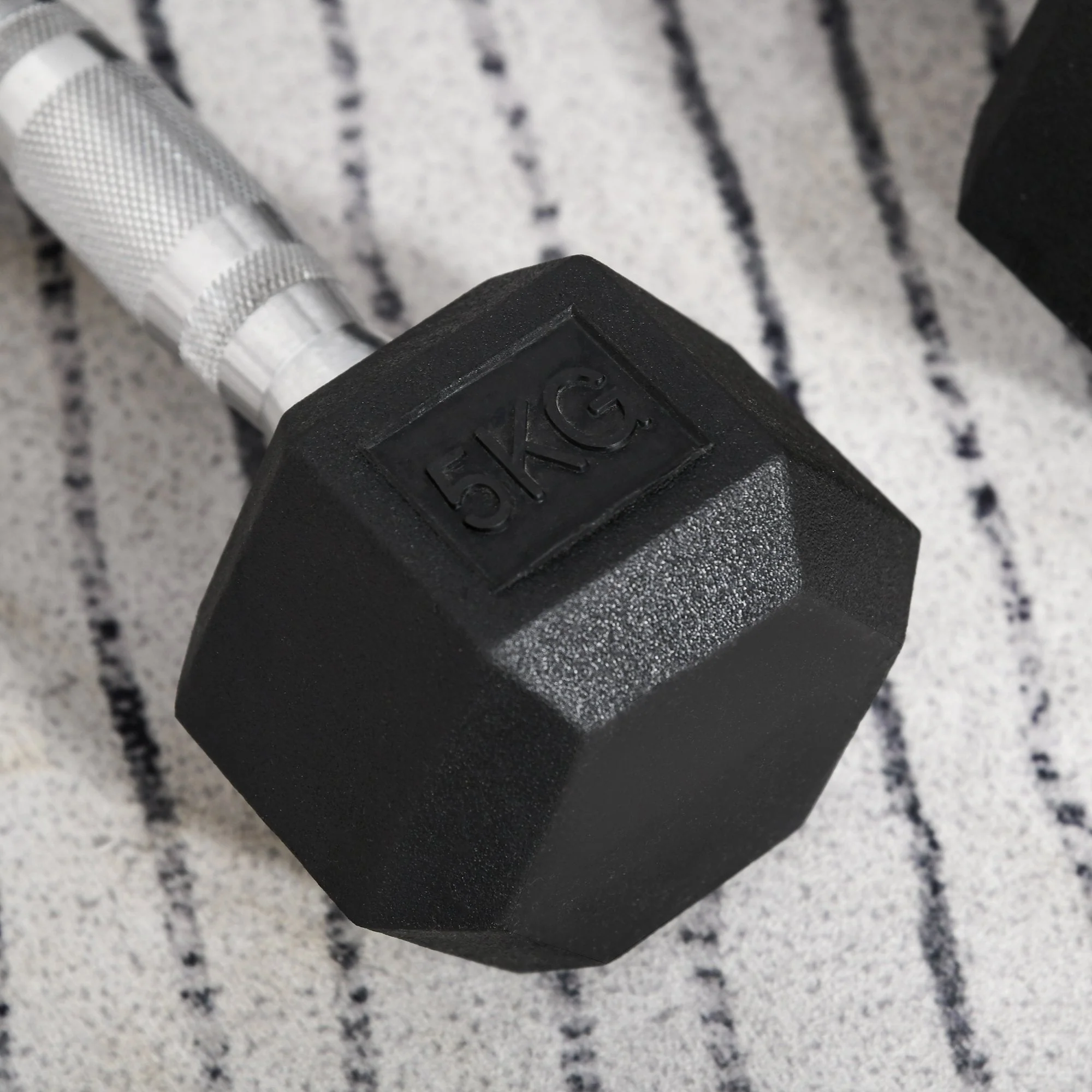 2x5kg Rubber Dumbbell Sports Hex Weights Sets Gym Fitness Lifting Home - Image 7