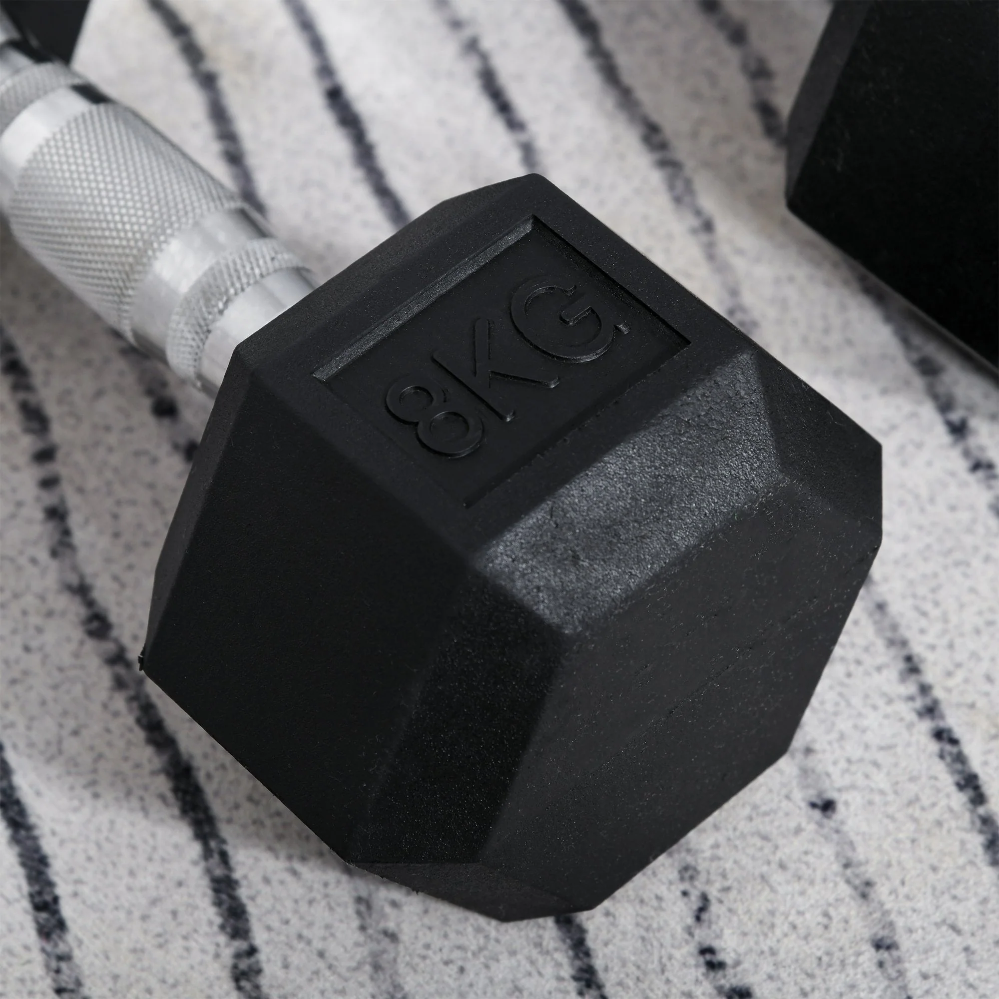 2x8kg Hex Dumbbell Rubber Weights Sets Hexagonal Gym Fitness Lifting Home - Image 8