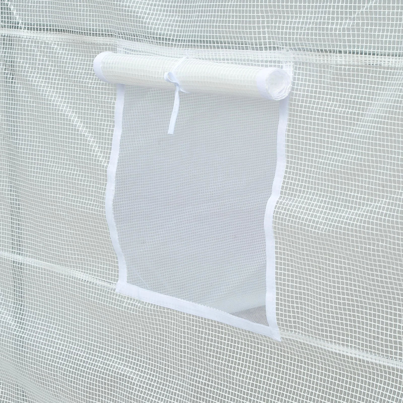 3.5 x 2 x 2 m Large Galvanised Steel Frame Outdoor Poly Tunnel Garden Walk-In Patio Greenhouse - White - Image 7