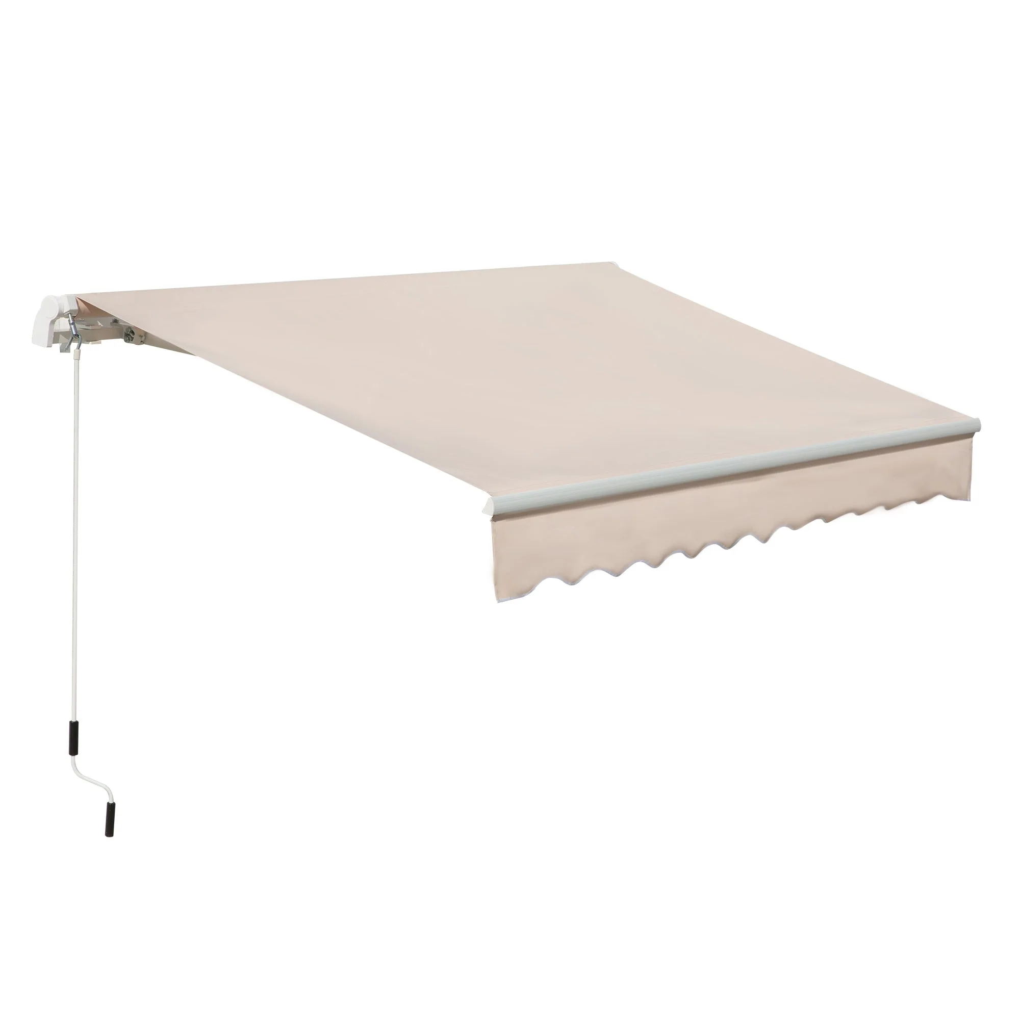 3.5M x 2.5M Manual Awning Canopy Retractable Sun Shade Shelter for Garden Patio - Image 9
