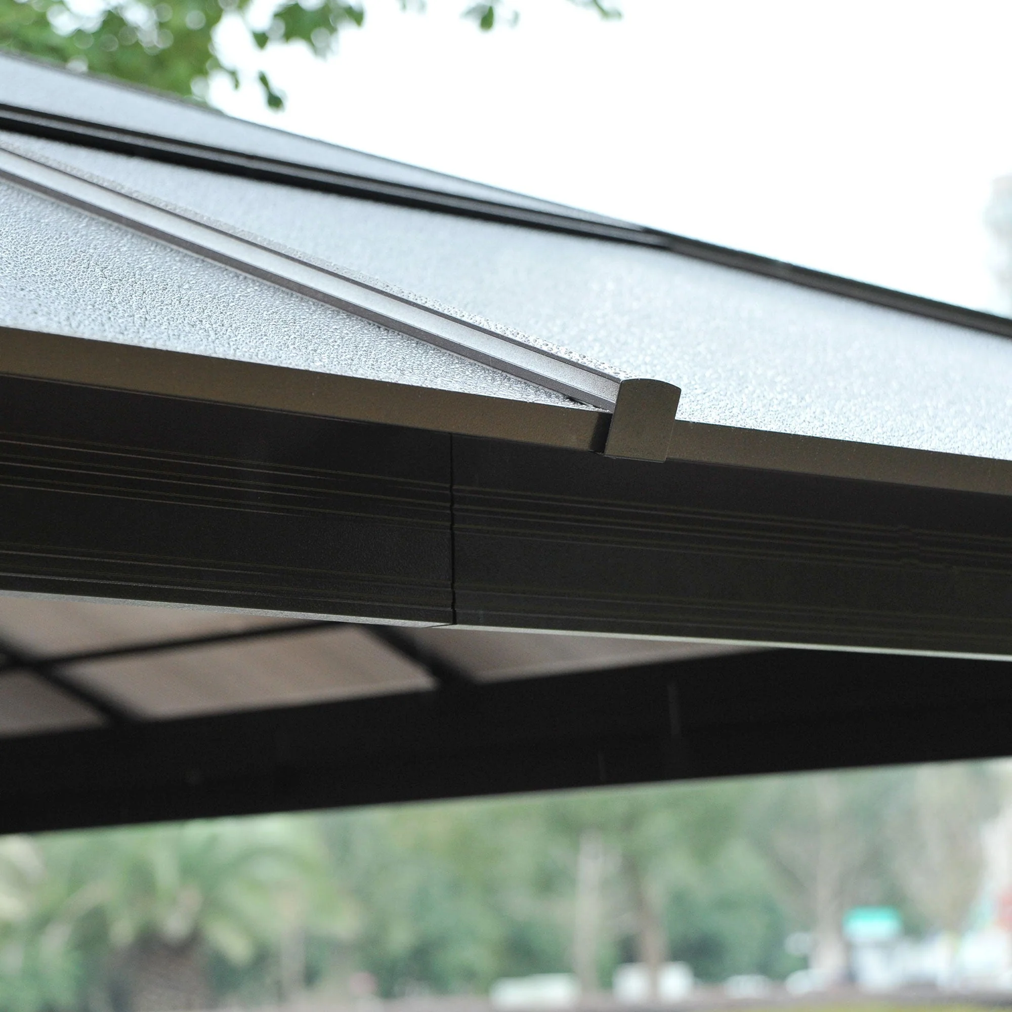 3.6 x 4m Hardtop Gazebo Canopy with Polycarbonate Roof and Aluminium Frame - Image 8