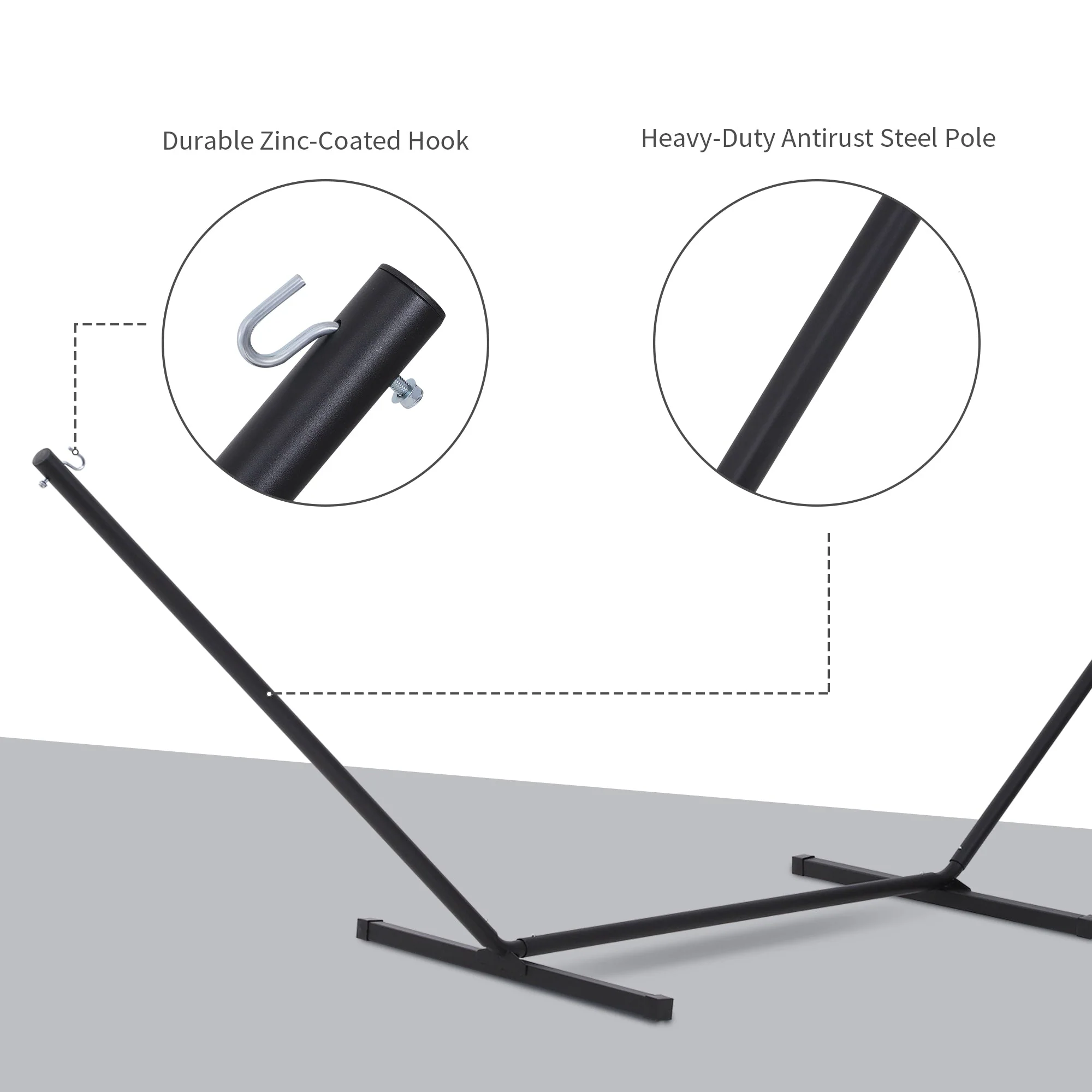 3.6m Extra-long Universal Hammock Stand Metal Frame Garden Camping Picnic Outdoor Patio Replacement – Stand Only - Image 5