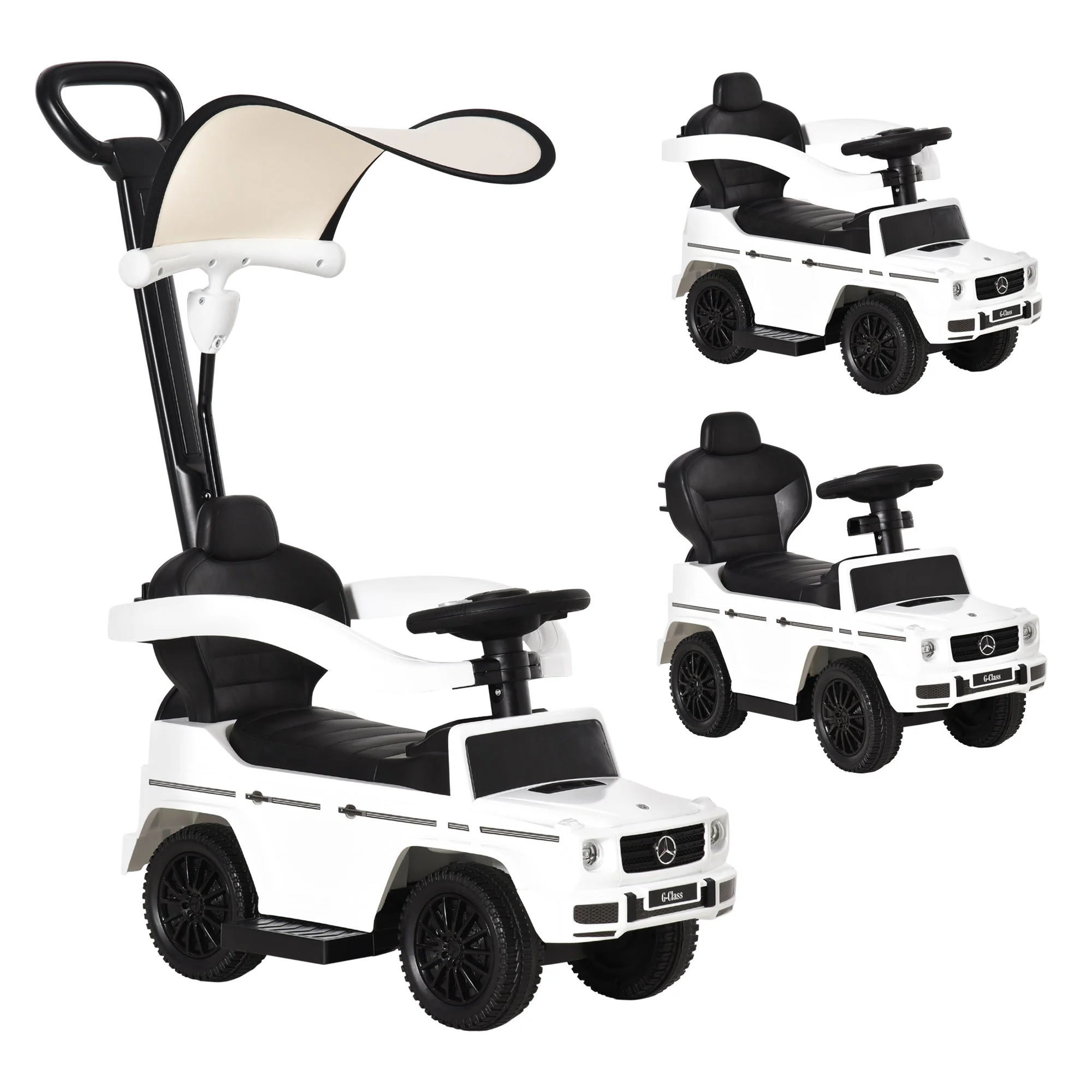 3 in 1 Kids Children Ride on Push Car Toddler Sliding Car G350 Licensed Walker Foot to Floor Slider Push-Along with Horn Steering Wheel NO POWER Manual - Image 2