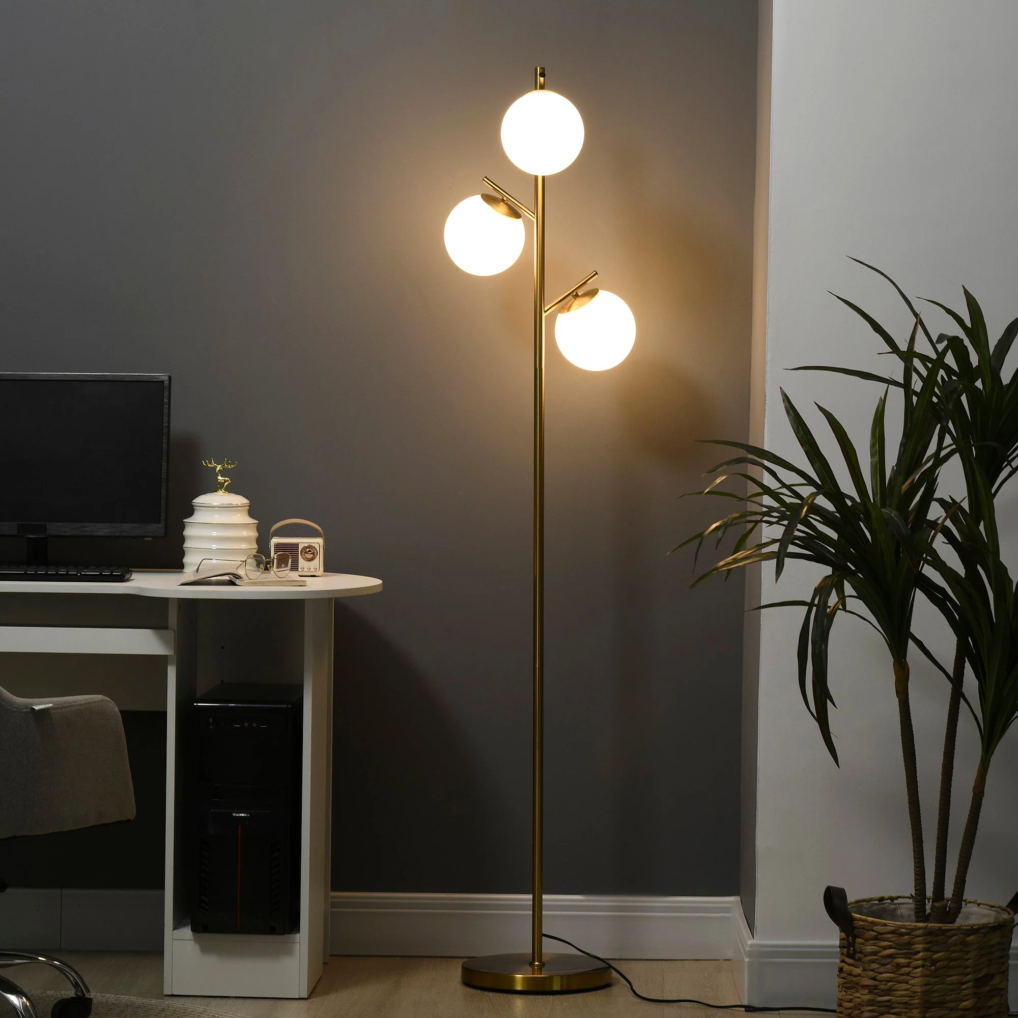 3-Light Tree Floor Lamps for Living Room - Image 2