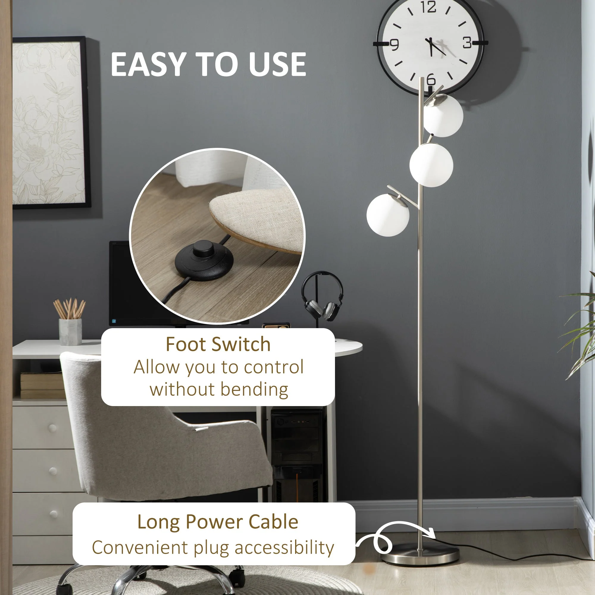 3-Light Tree Floor Lamps for Living Room - Image 5