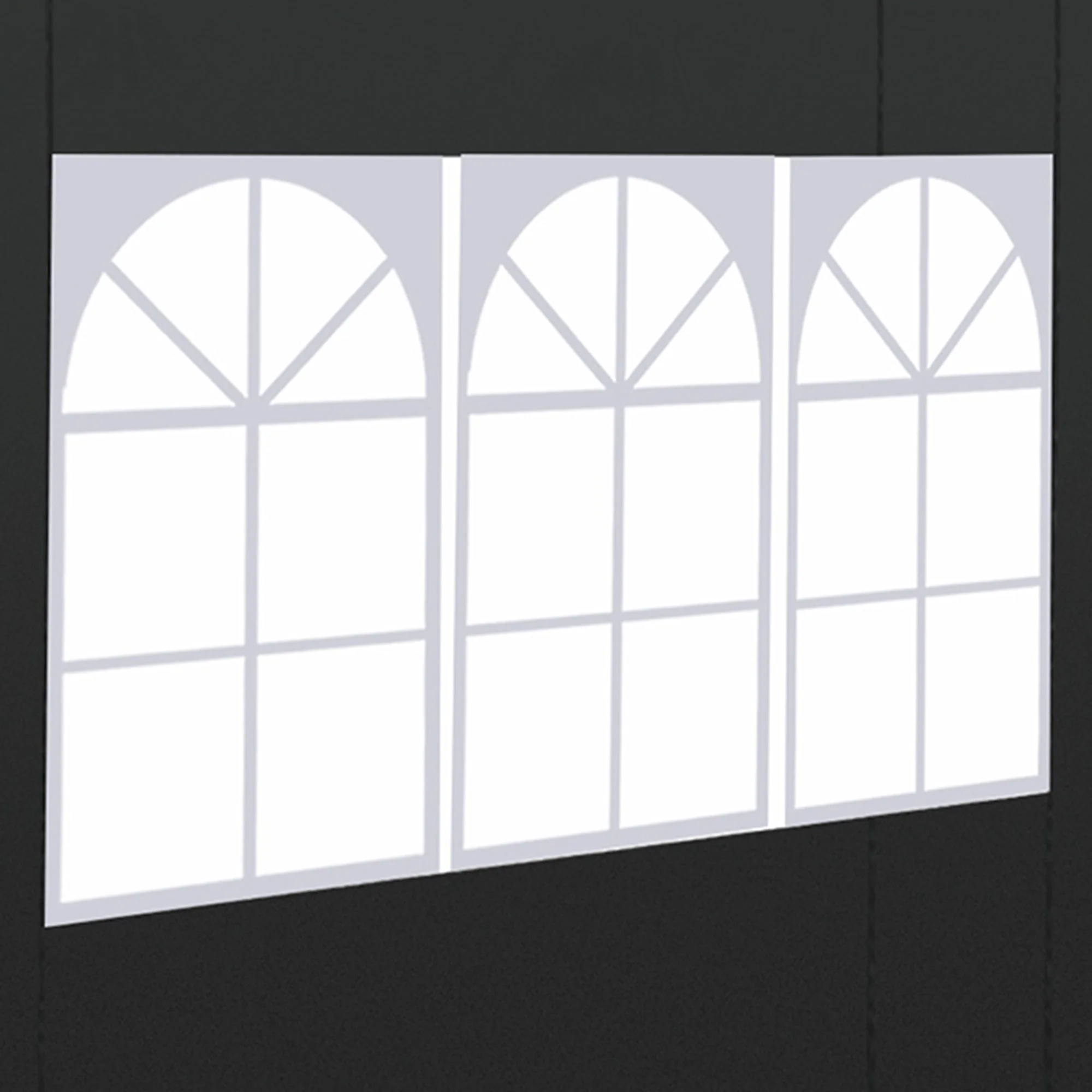 3 Meters Gazebo Replaceable Exchangeable Side Panel Wall Panels Walls With Window 3 colours Black - Image 7