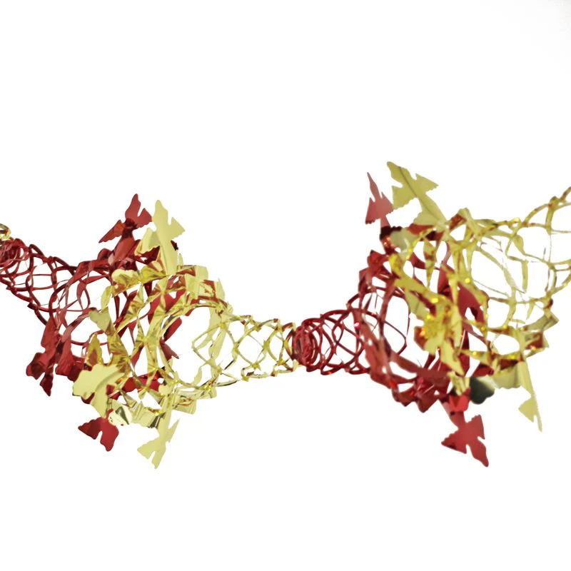 3 Pack Garland Christmas Decoration 6 Inch x 9 Foot Red & Gold - Image 2