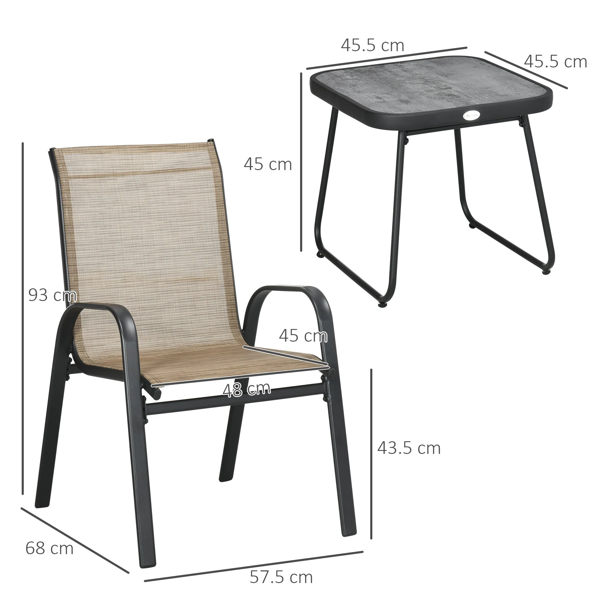3-Pieces Outdoot Bistro Set - Image 3