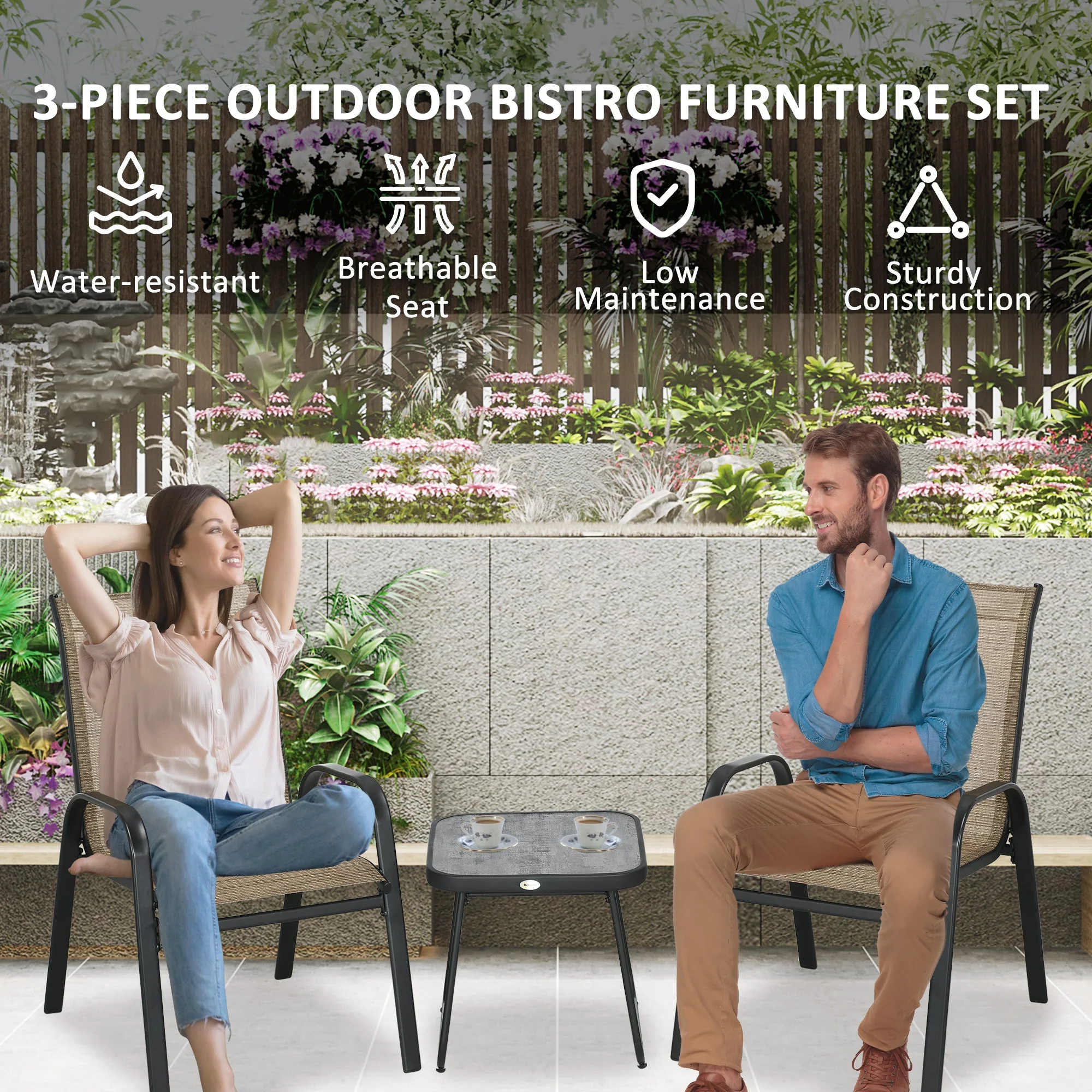 3-Pieces Outdoot Bistro Set - Image 4