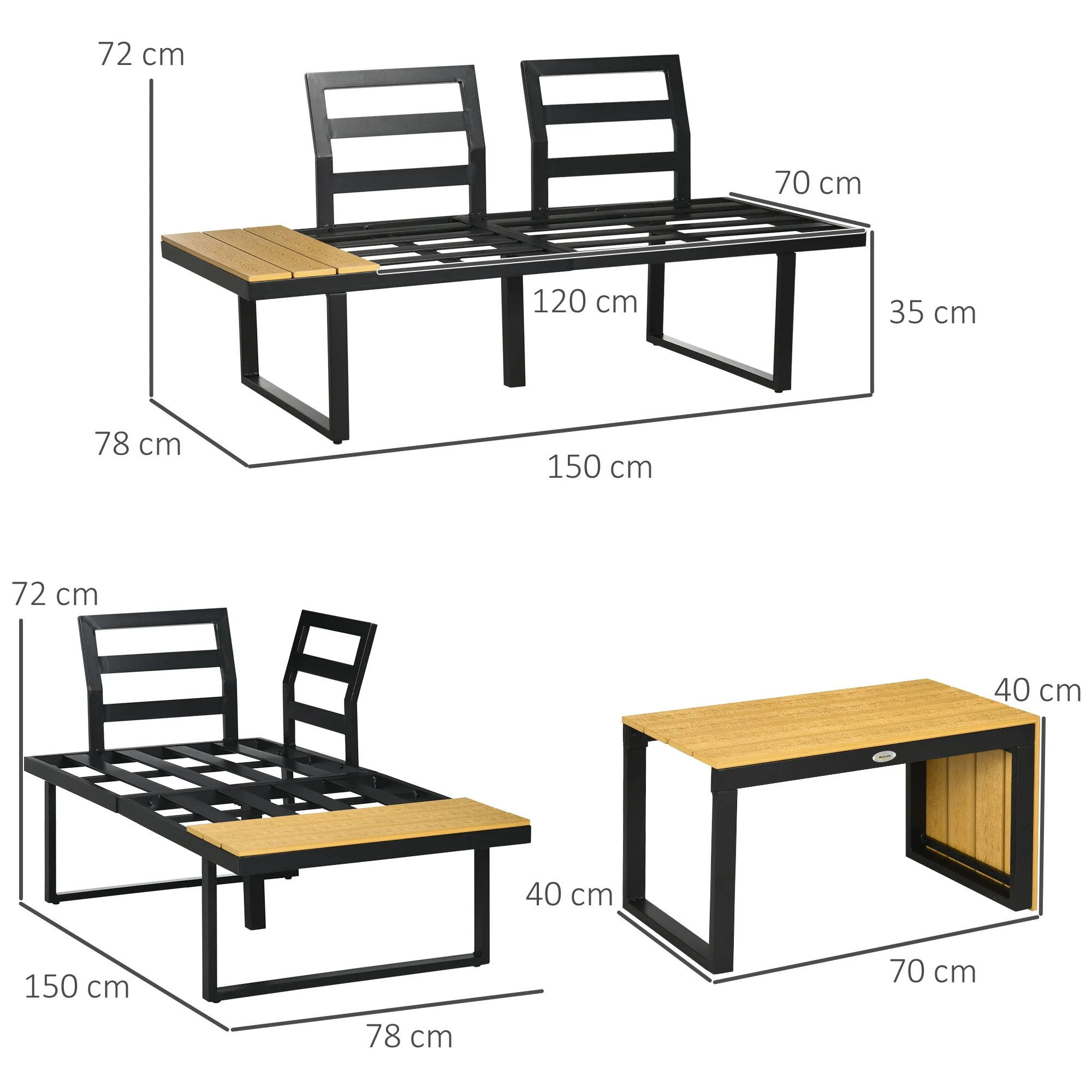 3-Pieces Patio Furniture Set - Image 3