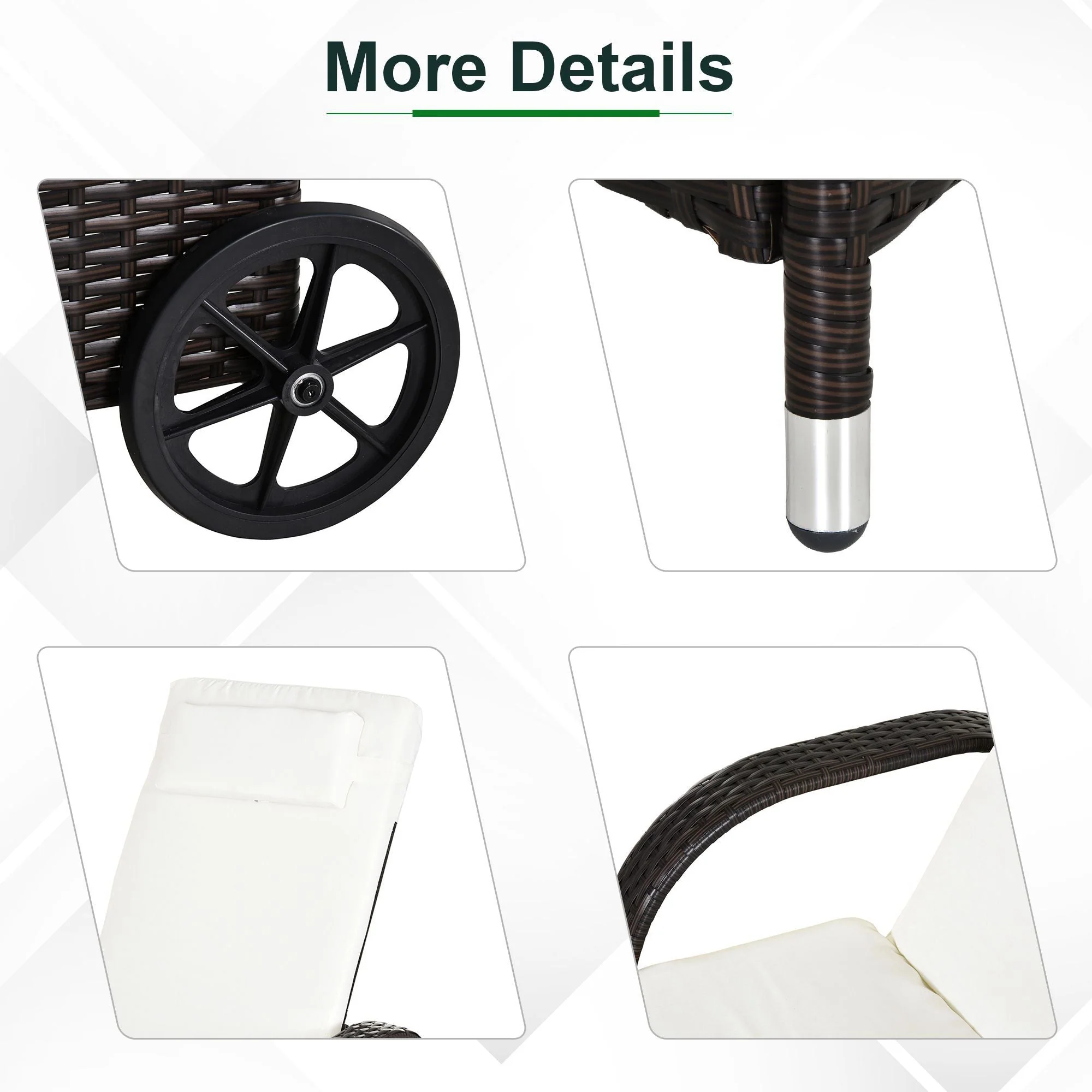 3-Pieces Patio Lounge Chair Set - Image 6