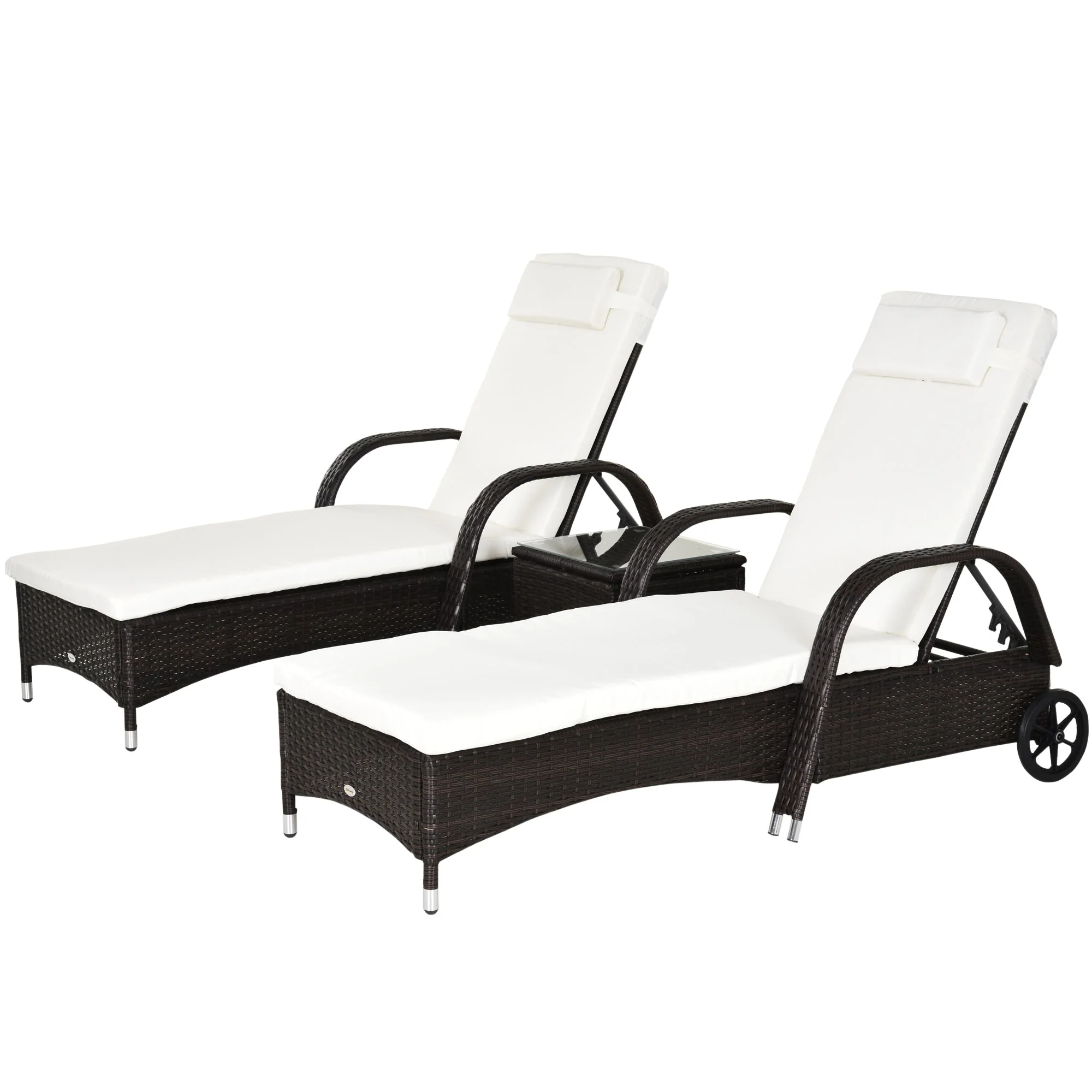 3-Pieces Patio Lounge Chair Set - Image 8