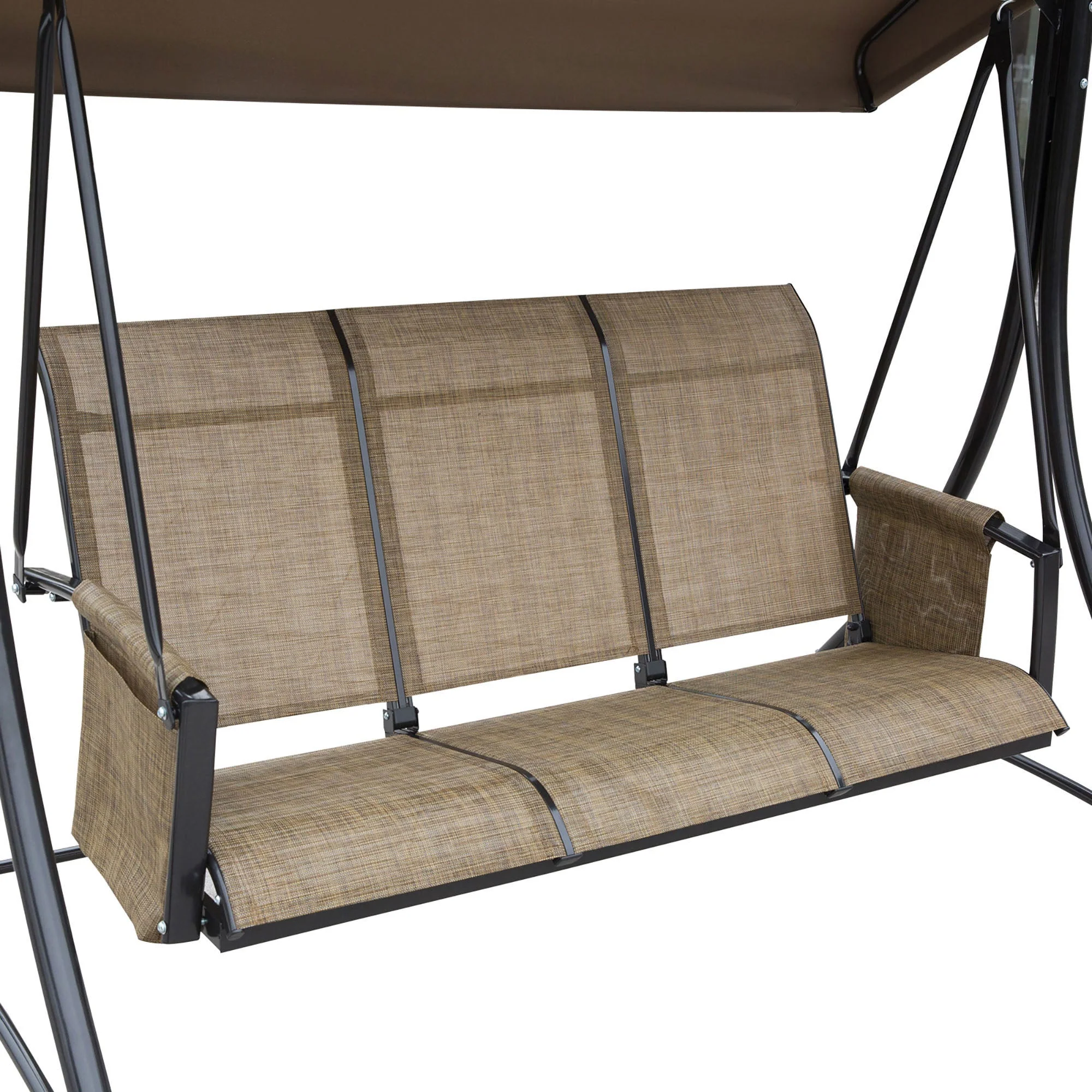 3 Seater Garden Swing Seat Outdoor Swing Chair with High Back Design - Image 8