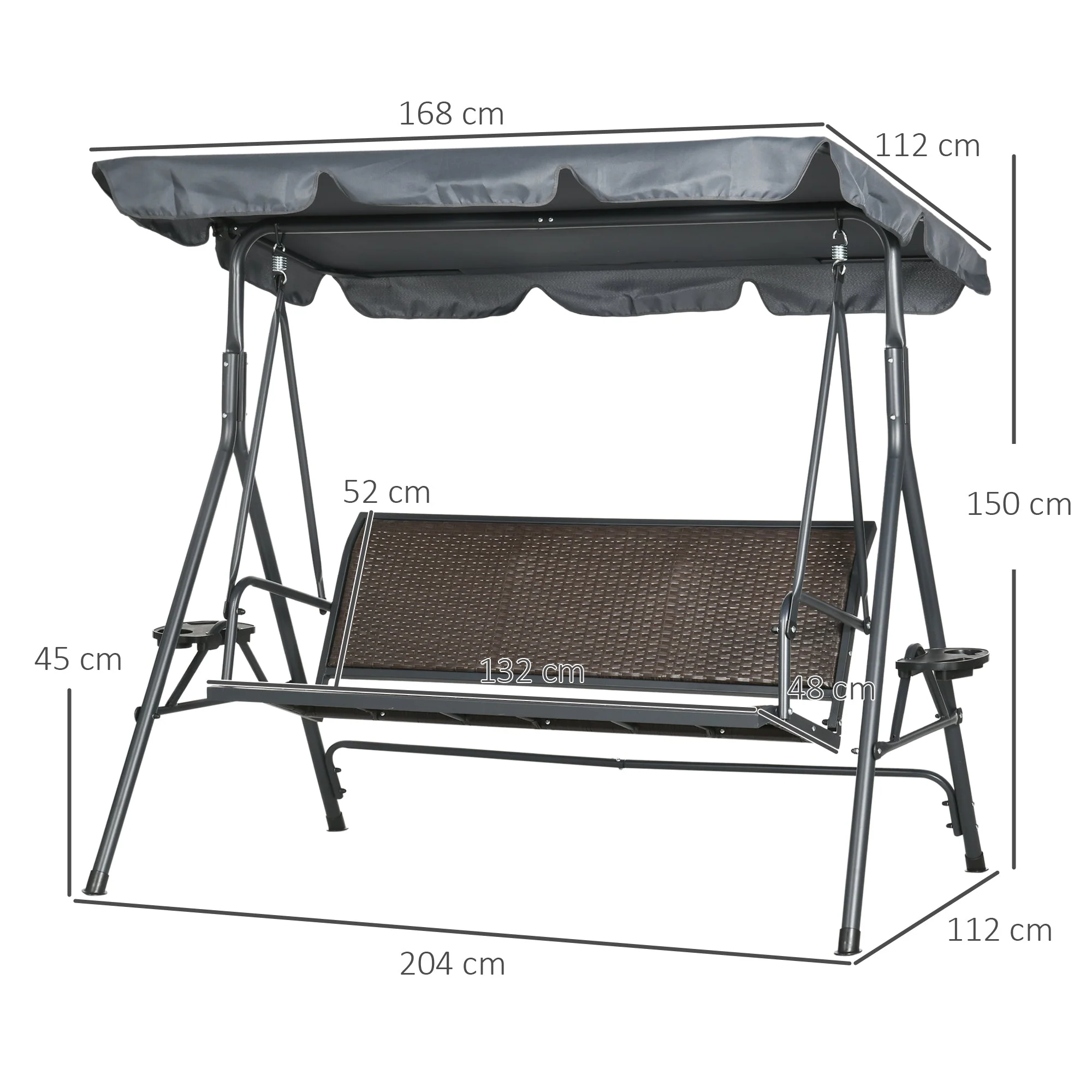 3 Seater Swing Chair - Image 2