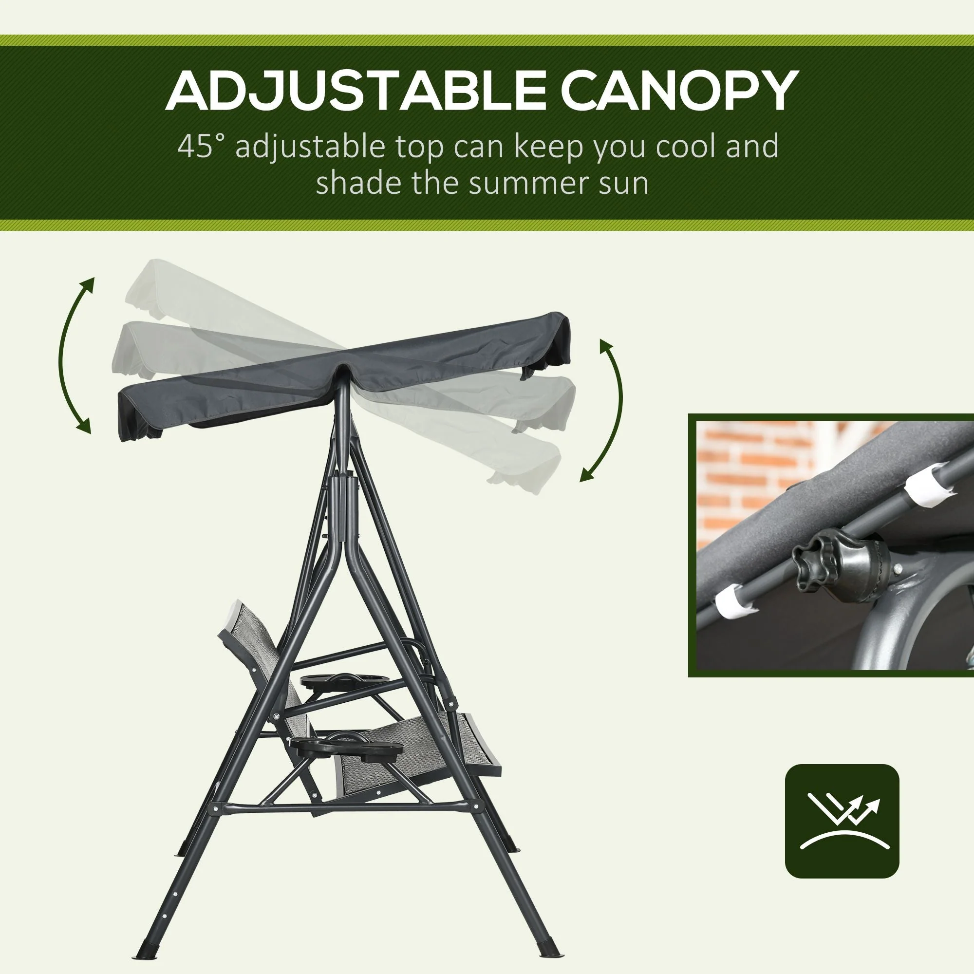 3 Seater Swing Chair - Image 4