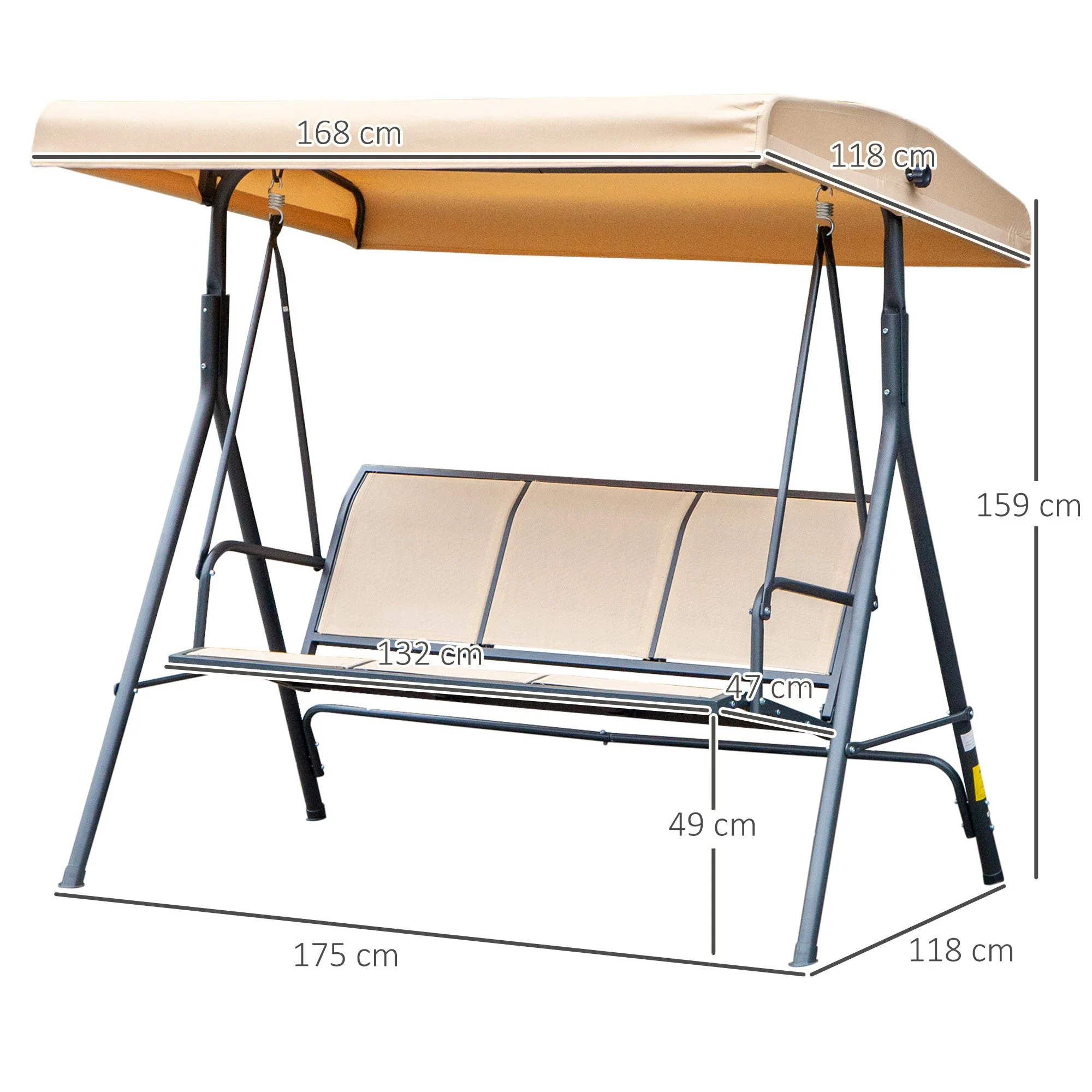 3 Seater Swing Chair - Image 3