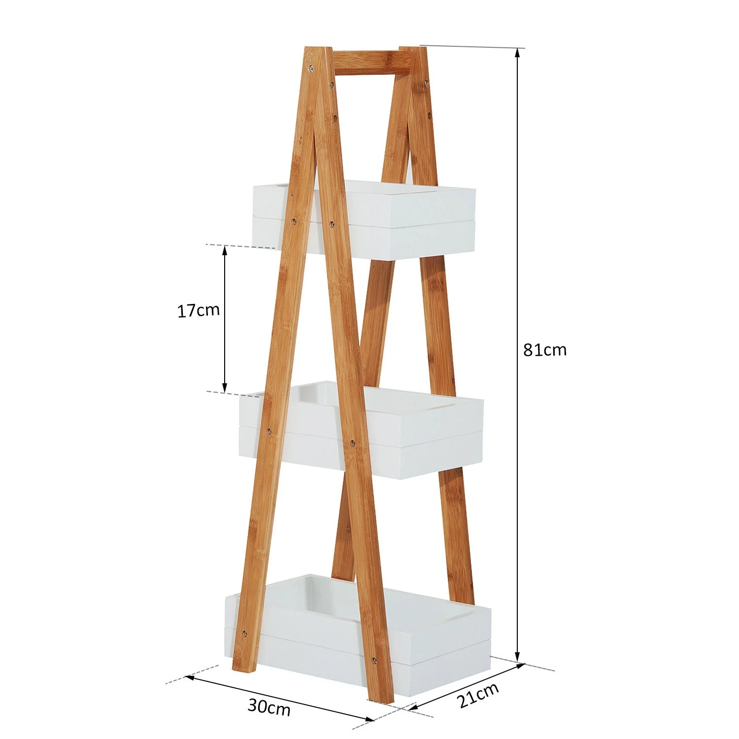 3 Tier Bathroom Shower Caddy Freestanding Rack Storage Unit Shelf Organiser - Image 3