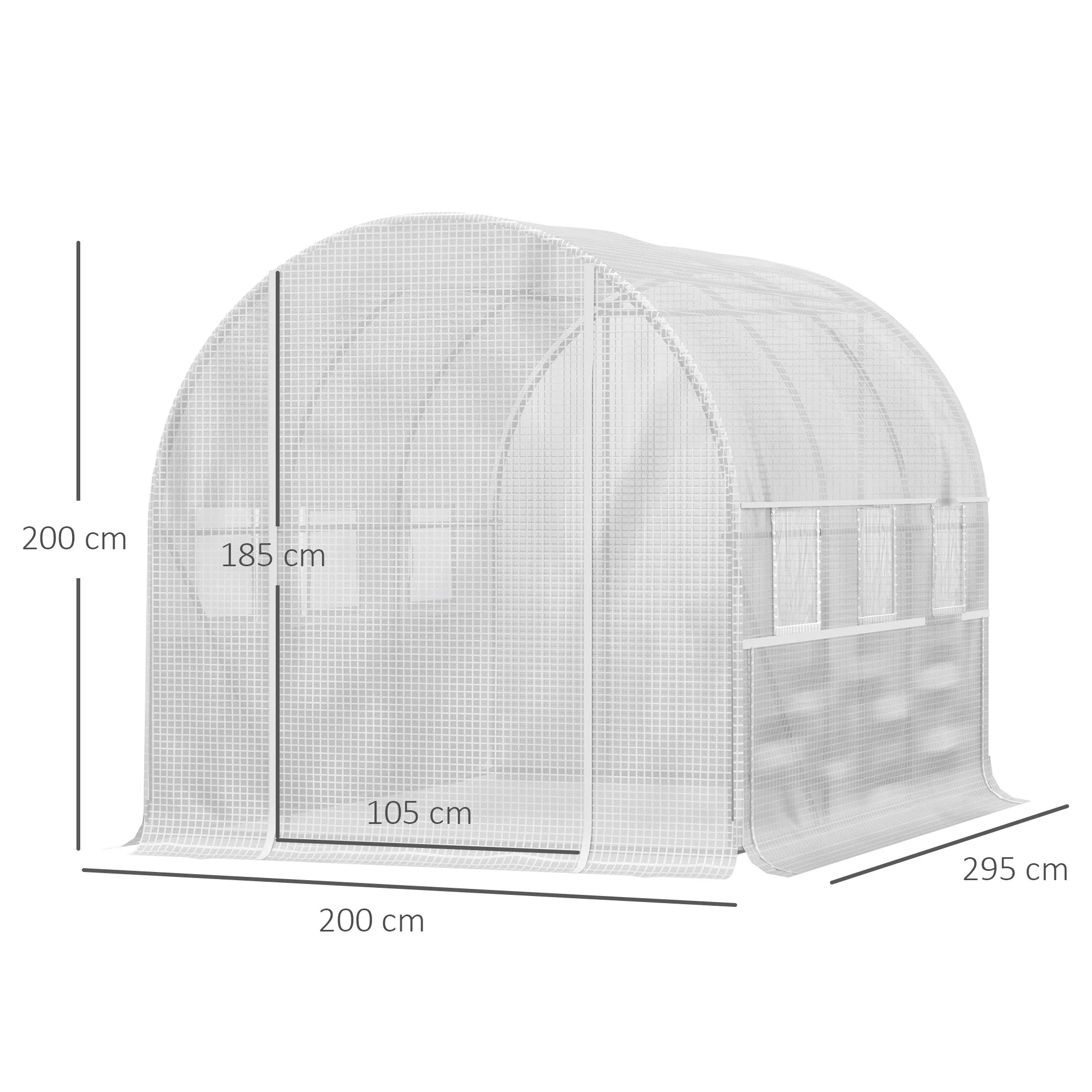 3 x 2 x 2m Walk-in Tunnel Greenhouse - Image 3