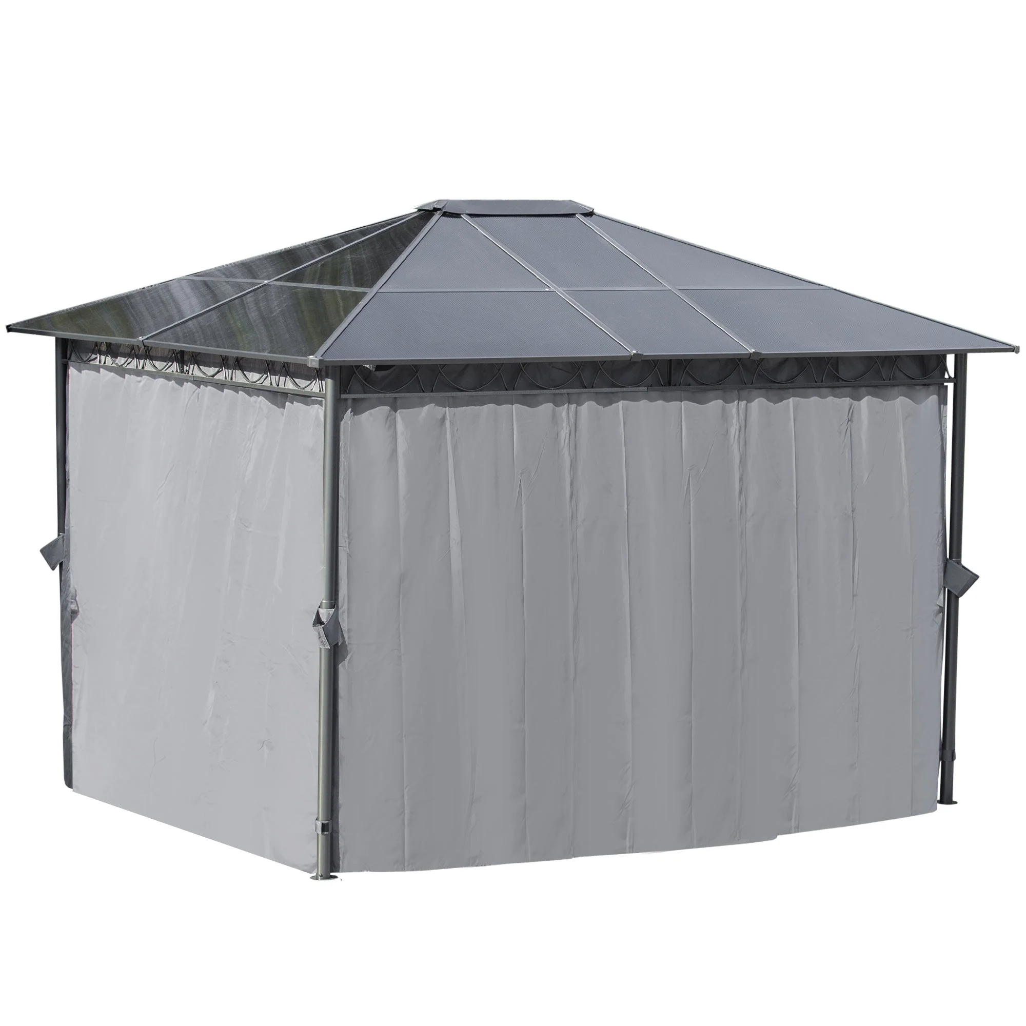 3 x 3.6m Hardtop Gazebo with UV Resistant Polycarbonate Roof - Image 7