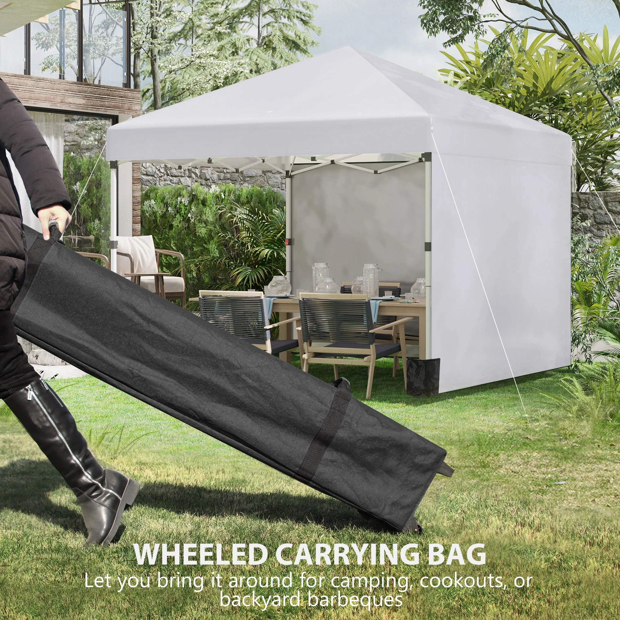 3 x 3 M Pop Up Gazebo with 2 Sidewalls - Image 7