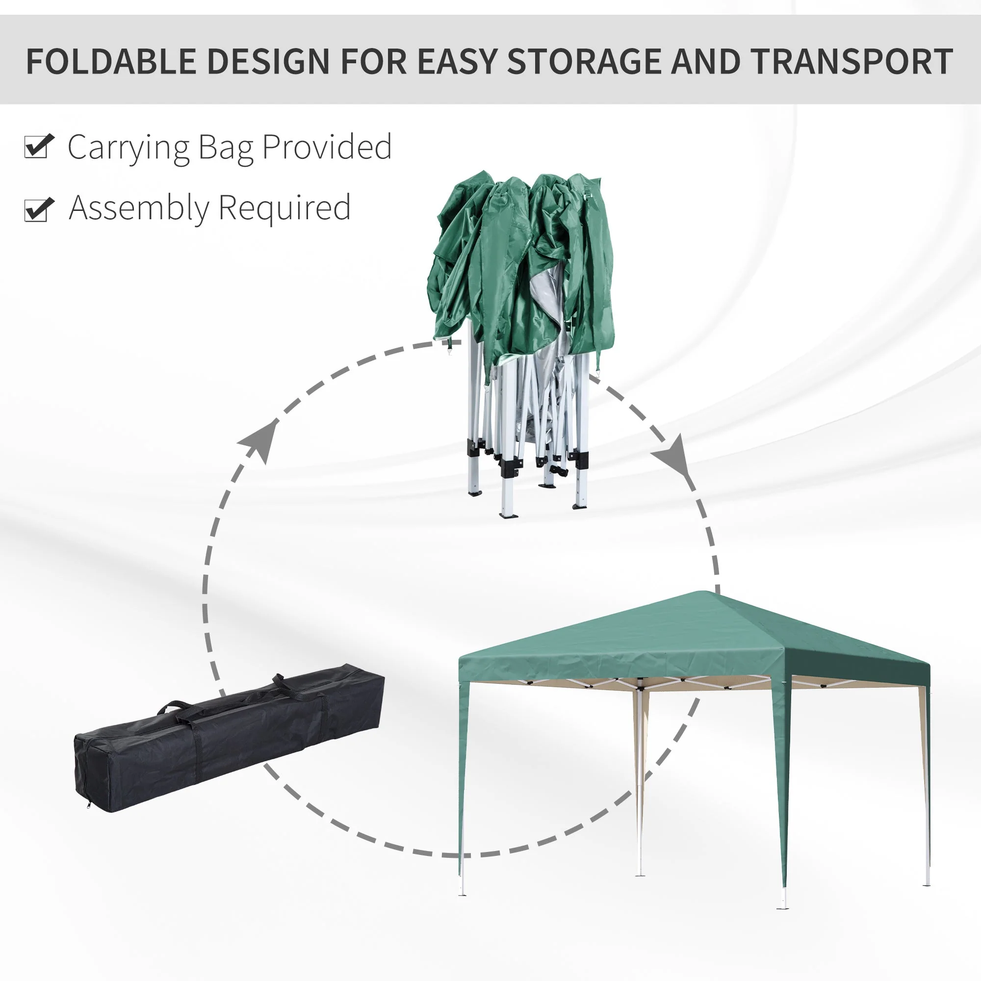 3 x 3 meter Garden Heavy Duty Pop Up Gazebo Marquee Party Tent Folding Wedding Canopy-Green - Image 5
