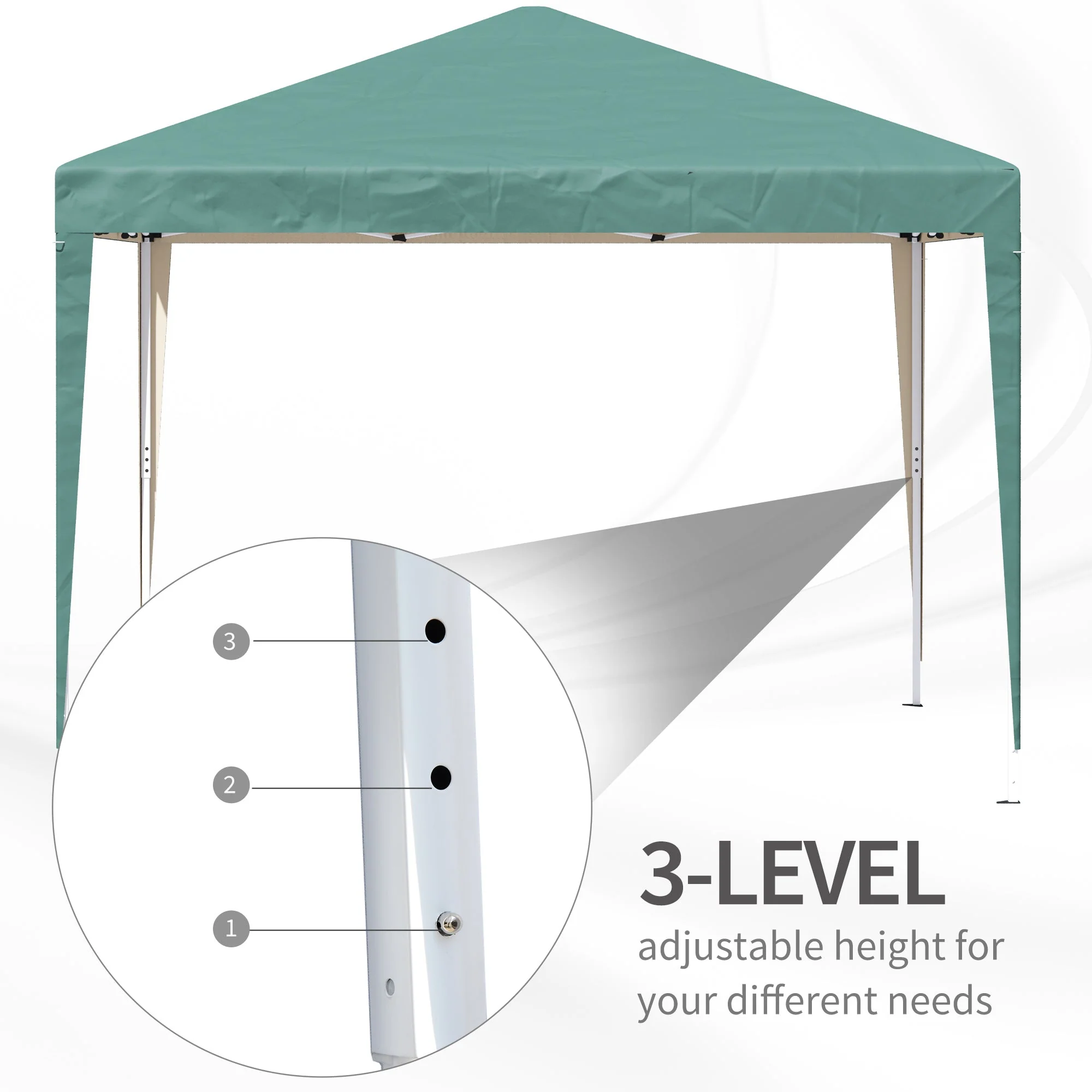3 x 3 meter Garden Heavy Duty Pop Up Gazebo Marquee Party Tent Folding Wedding Canopy-Green - Image 6