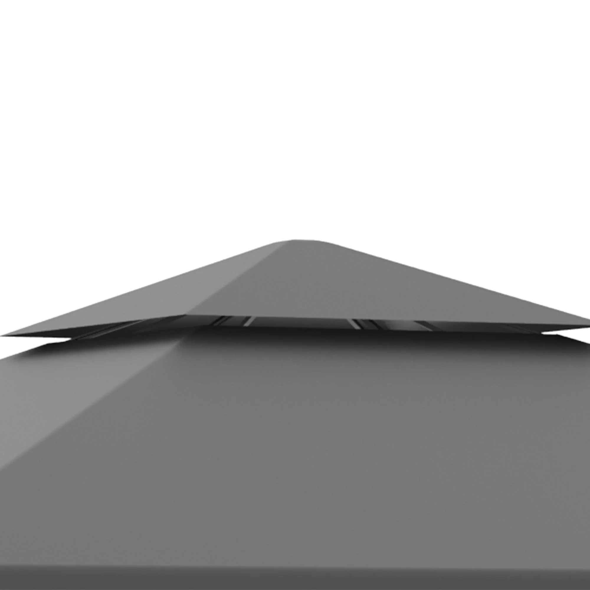 3 x 3m Outdoor Steel Gazebo with 2 Tier Roof - Image 9