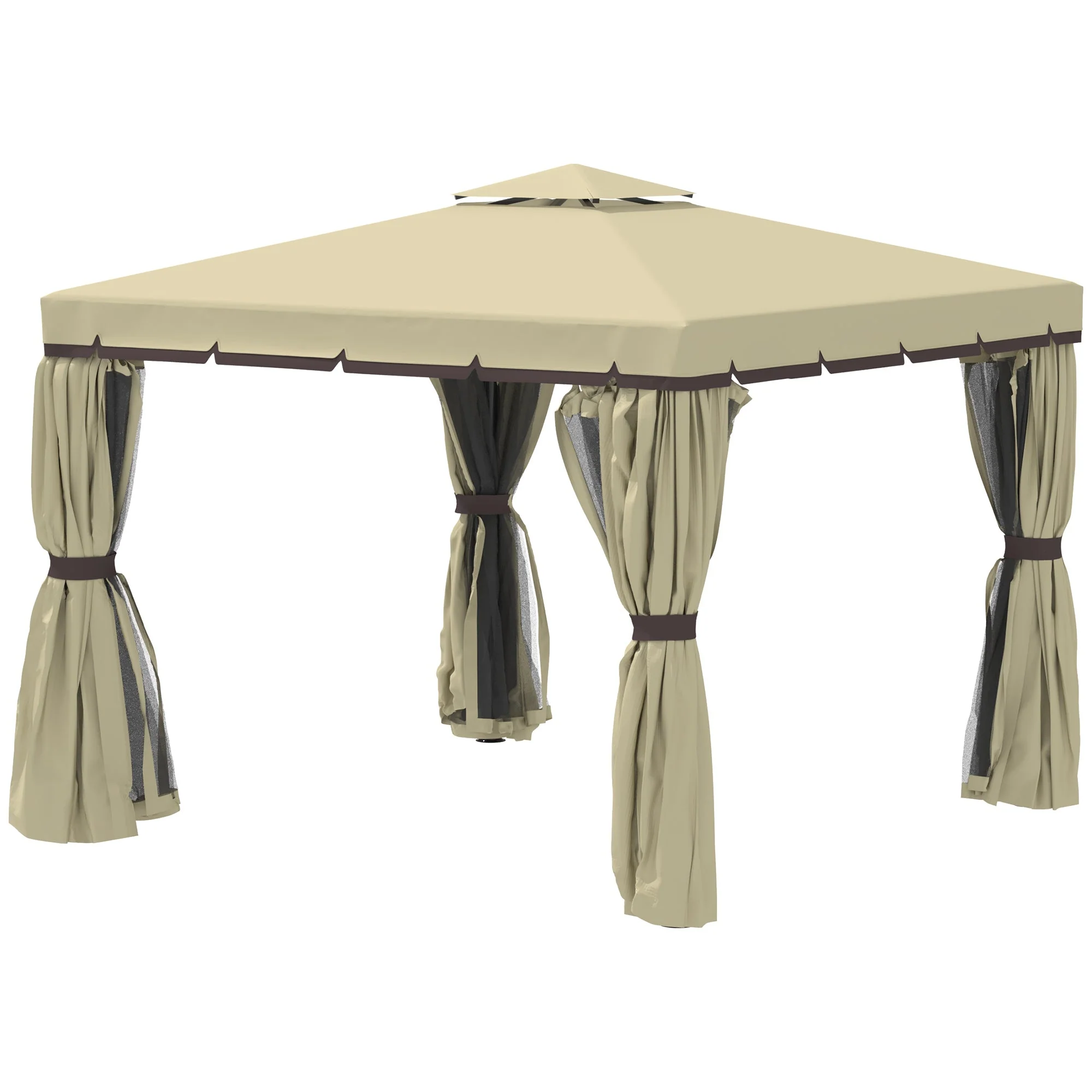 3 x 3M Patio Gazebo Canopy Garden Pavilion Tent Shelter with 2 Tier Water Repellent Roof - Image 7