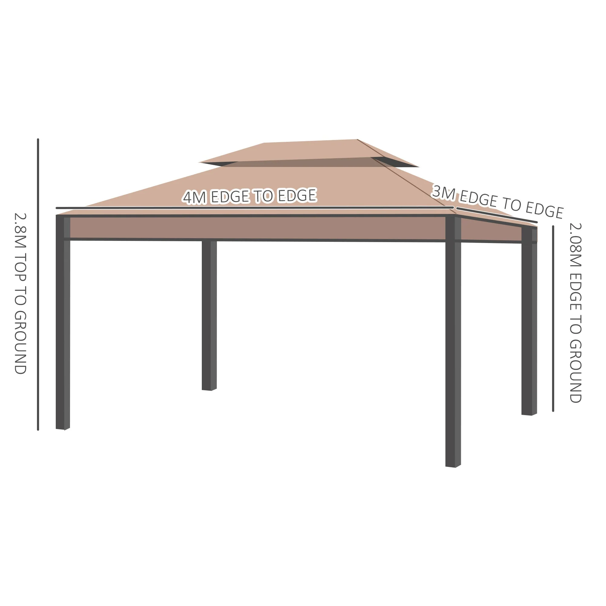 3 x 4m Garden Gazebo - Image 3