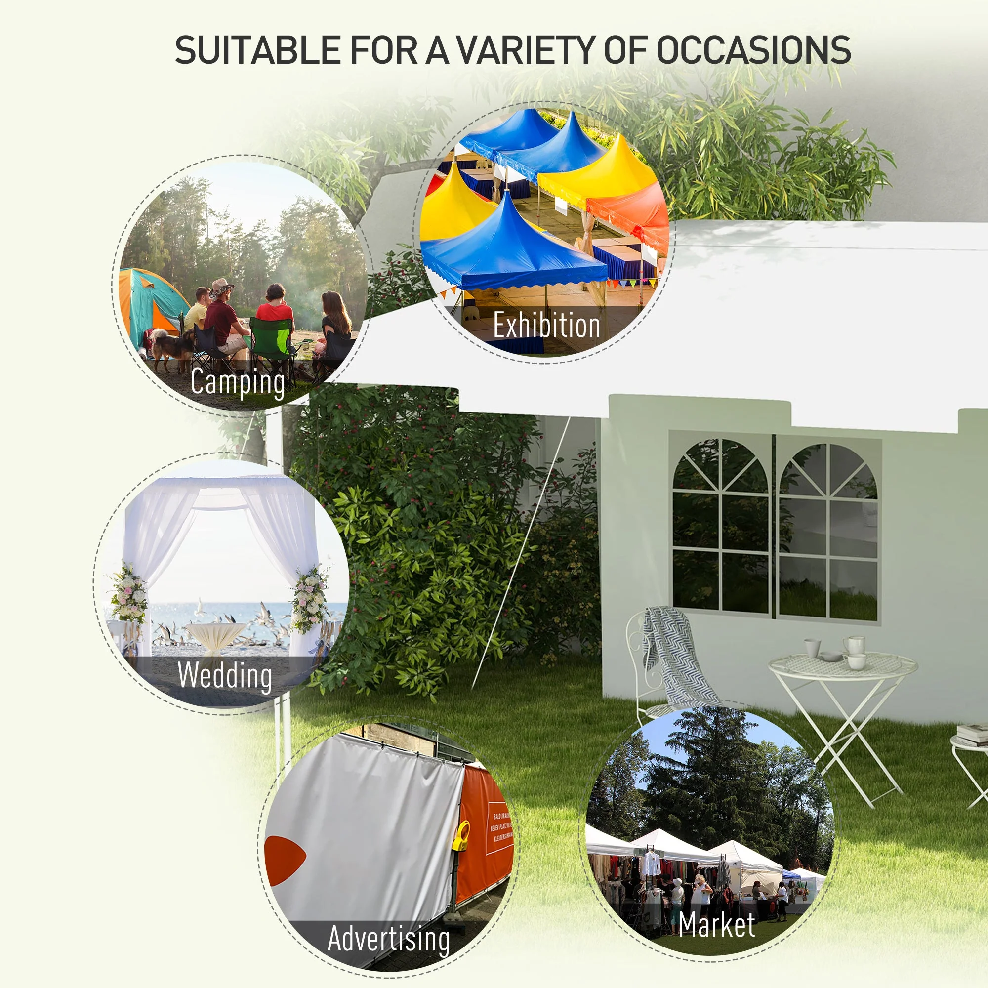 3 x 4m Half-Open Garden Gazebo - Image 7