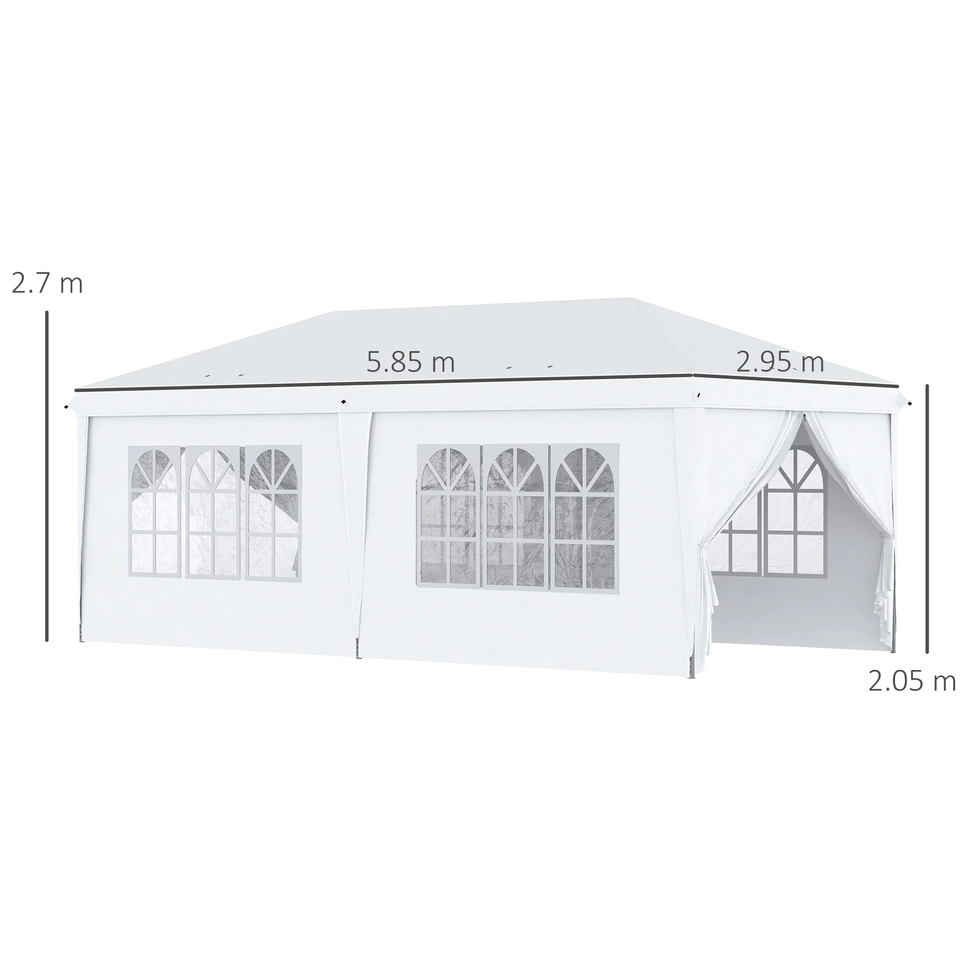 3 x 6 m Pop Up Gazebo with Sides and Windows - Image 3