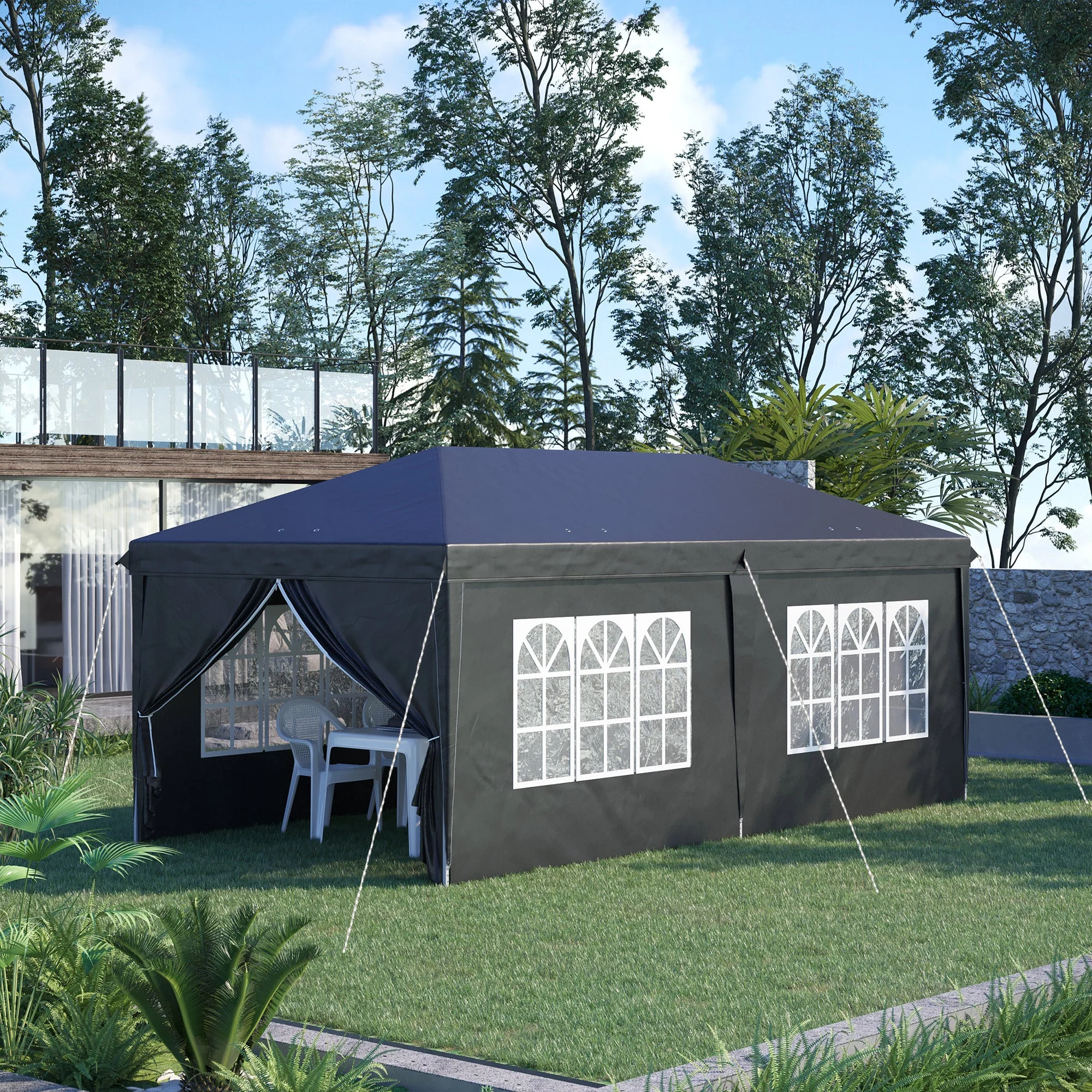 3 x 6 m Pop Up Gazebo with Sides and Windows - Image 2