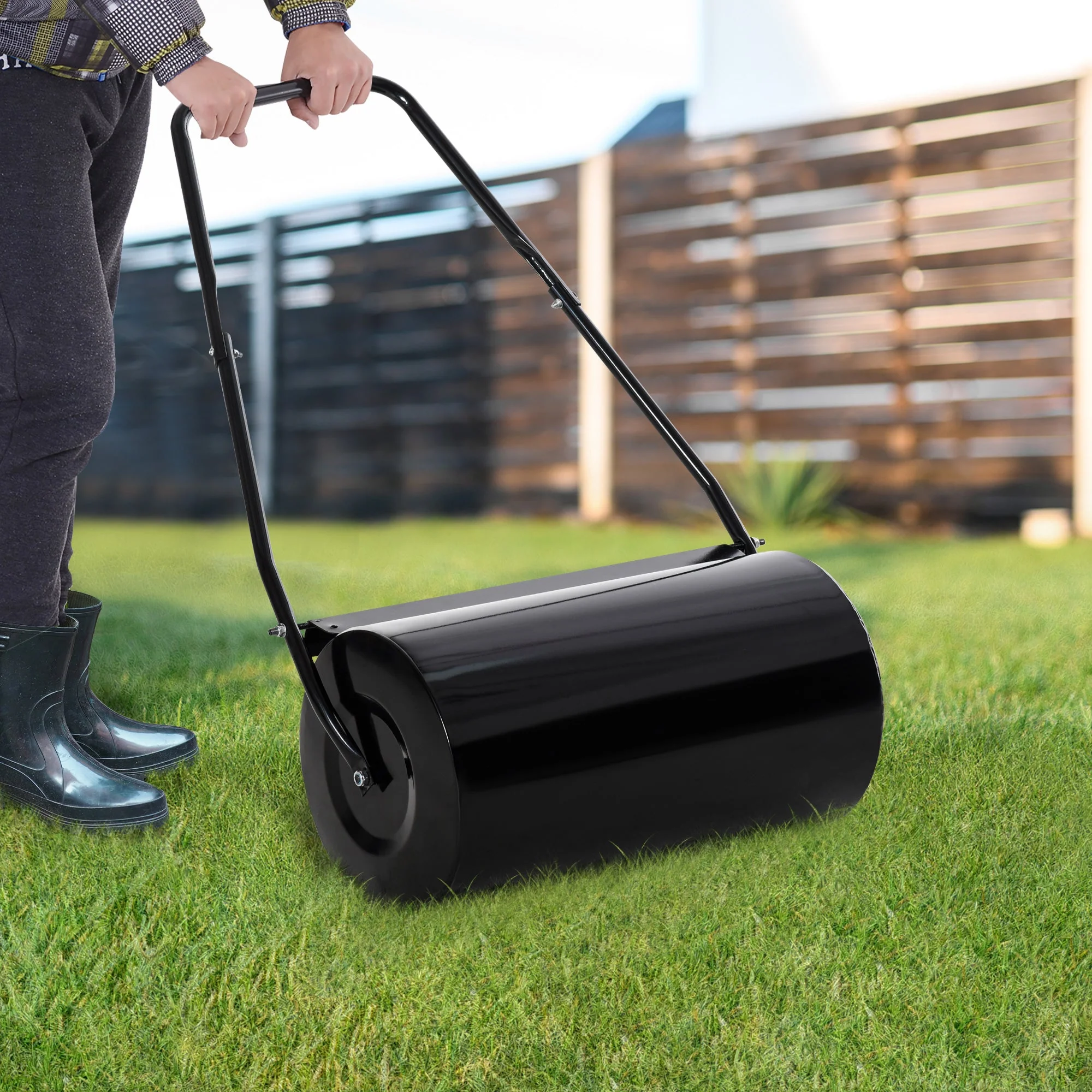 32cm Diameter 46L Lawn Roller Sand Or Water Filled Steel by Durhand - Image 2