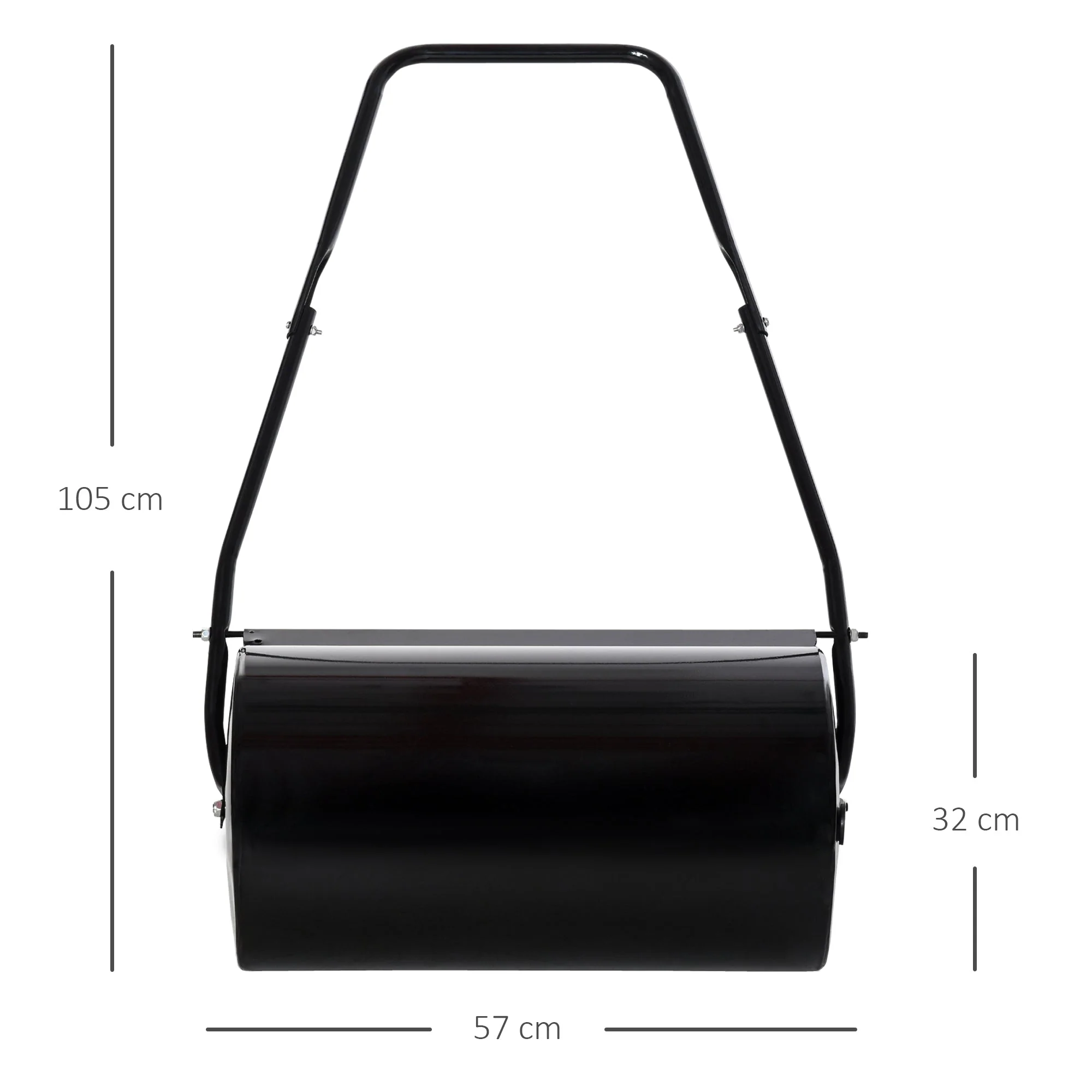 32cm Diameter 46L Lawn Roller Sand Or Water Filled Steel by Durhand - Image 3