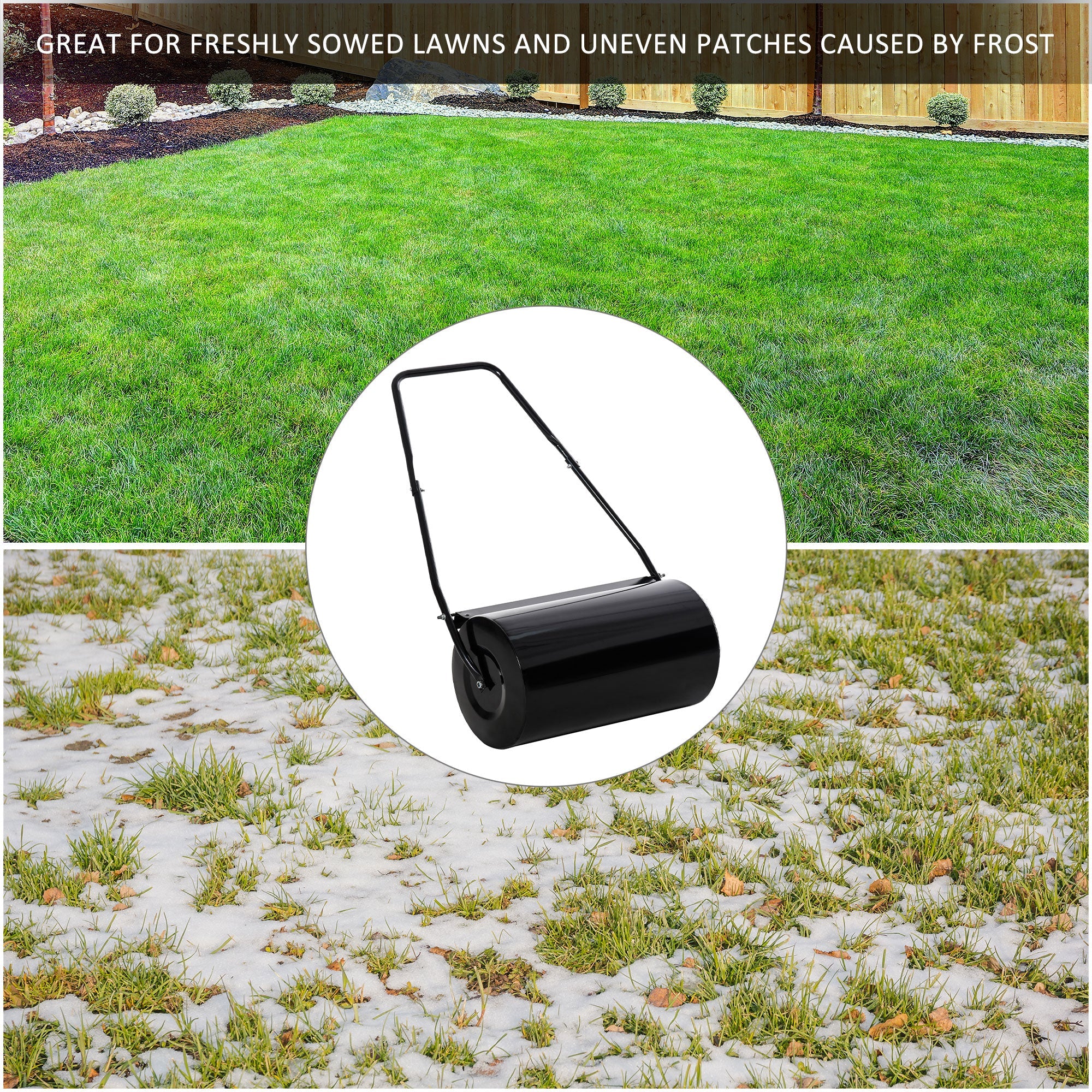 32cm Diameter 46L Lawn Roller Sand Or Water Filled Steel by Durhand - Image 7