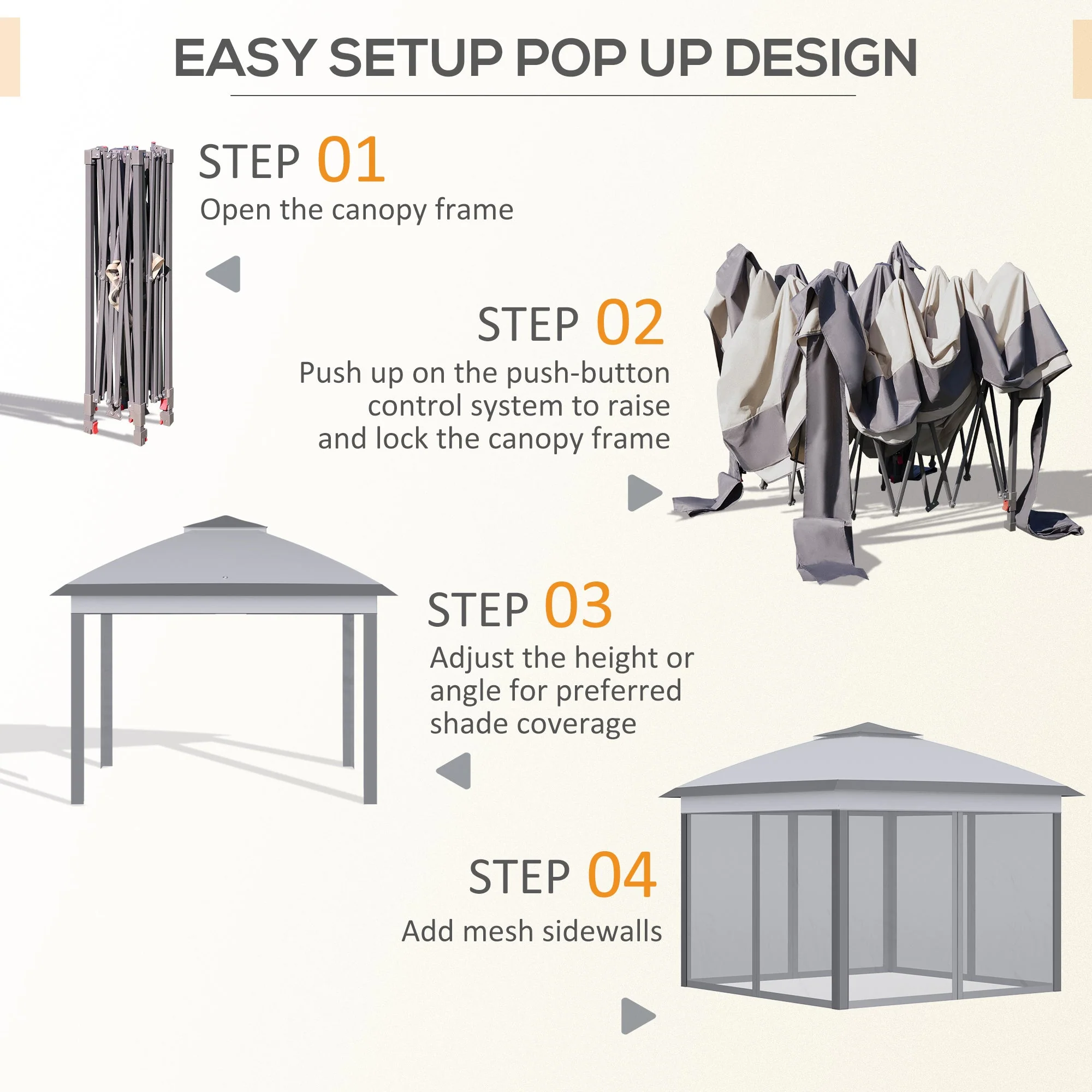 330cm x 330cm Pop Up Canopy - Image 4