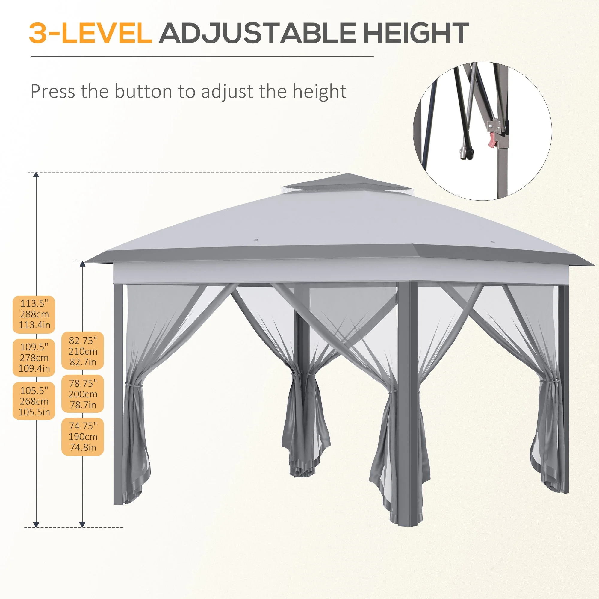 330cm x 330cm Pop Up Canopy - Image 5