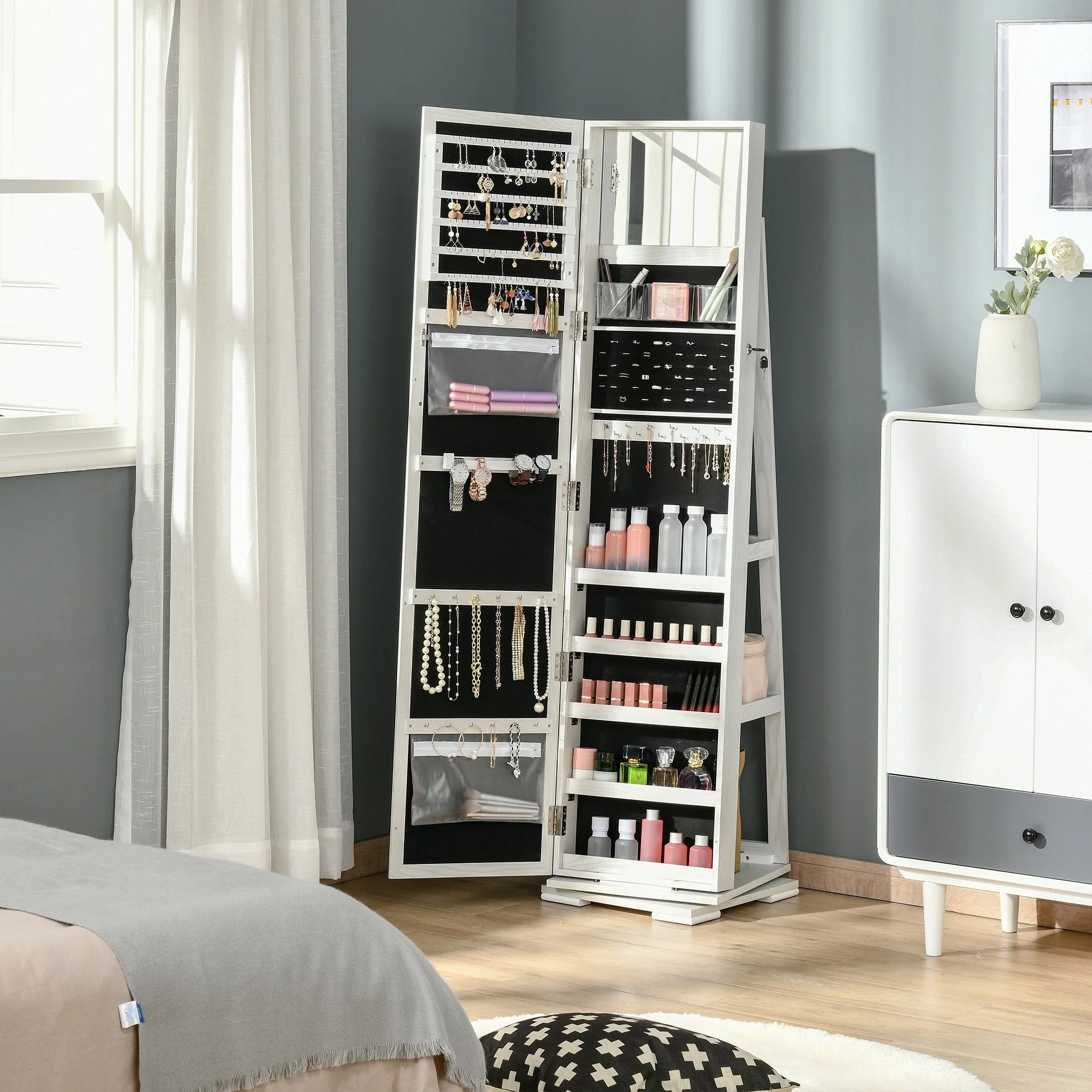 360° Swivel Jewellery Cabinet - Image 3